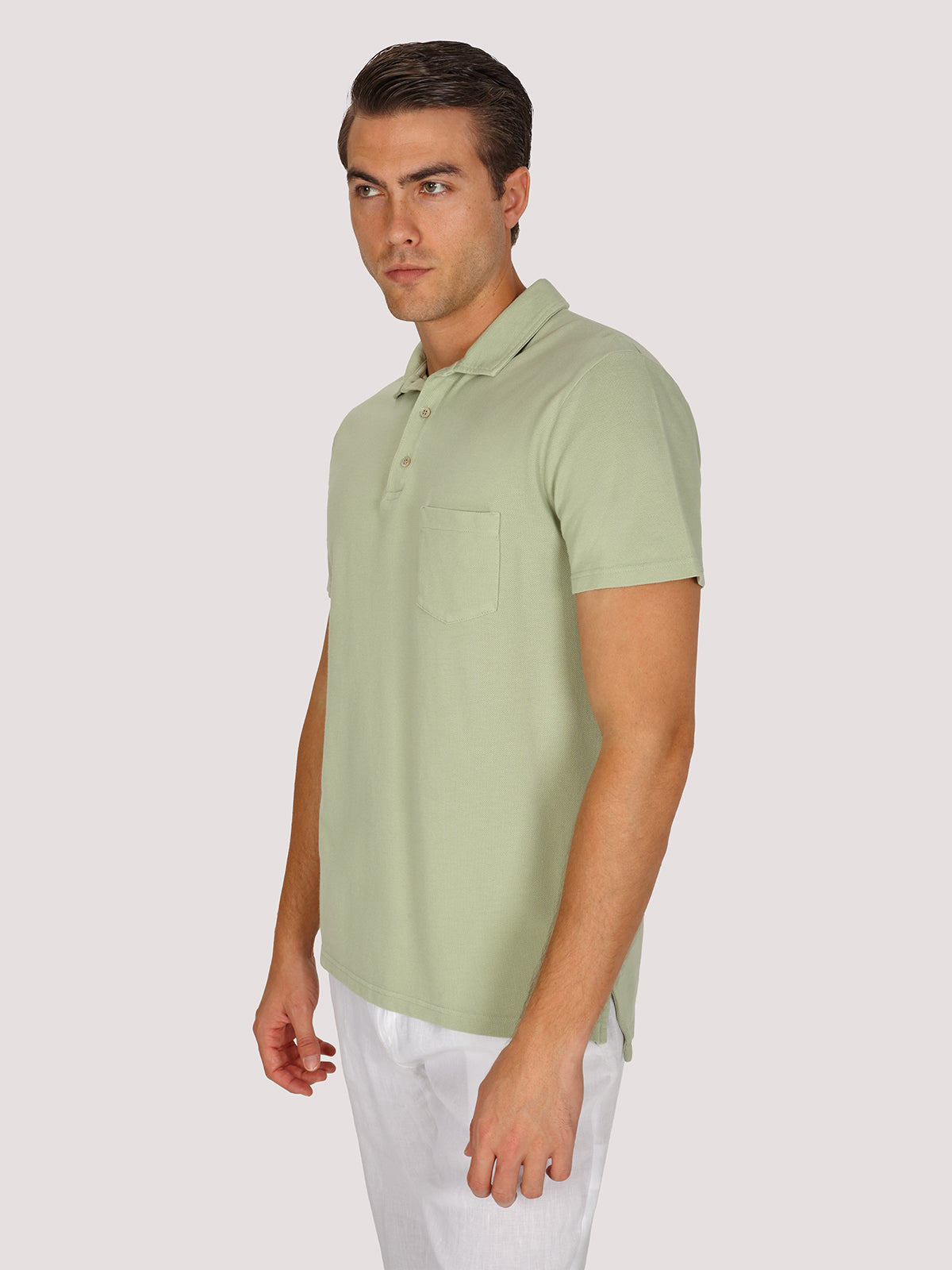 Polo pique verde on sale