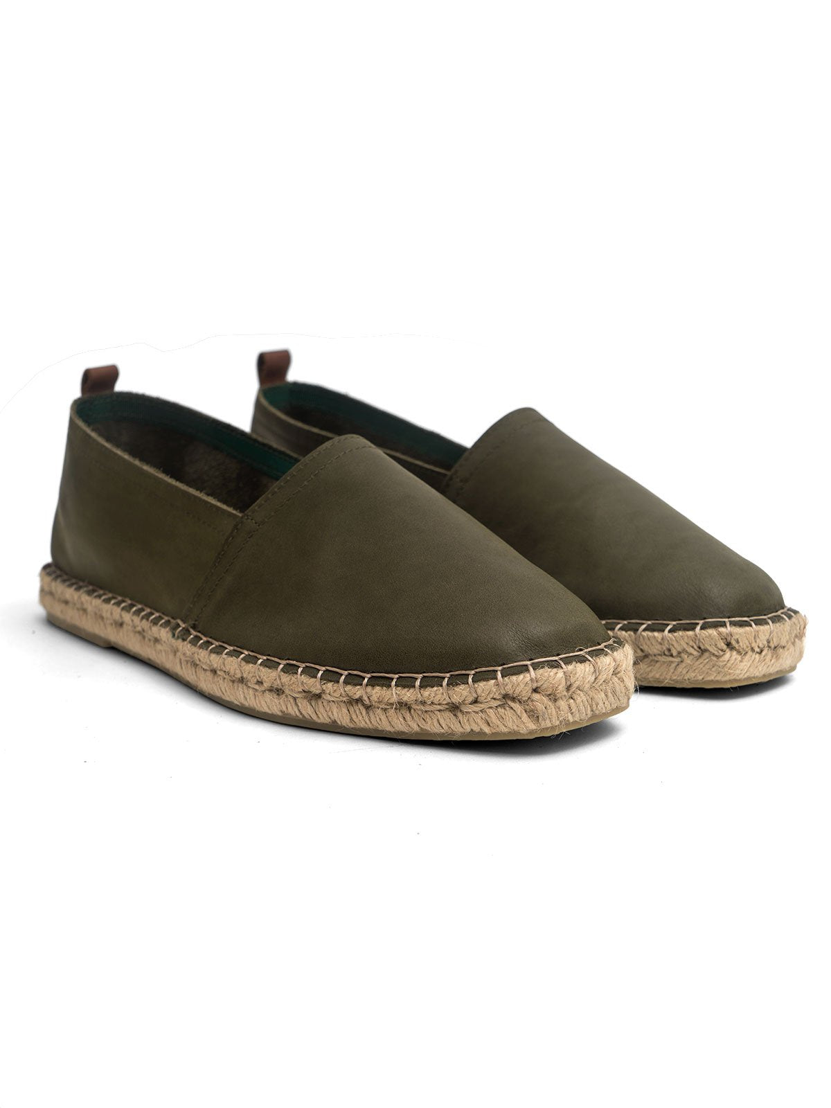 Espadrilles split leather green – Origen Man