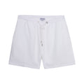 Vittorino White Linen Bermuda Shorts