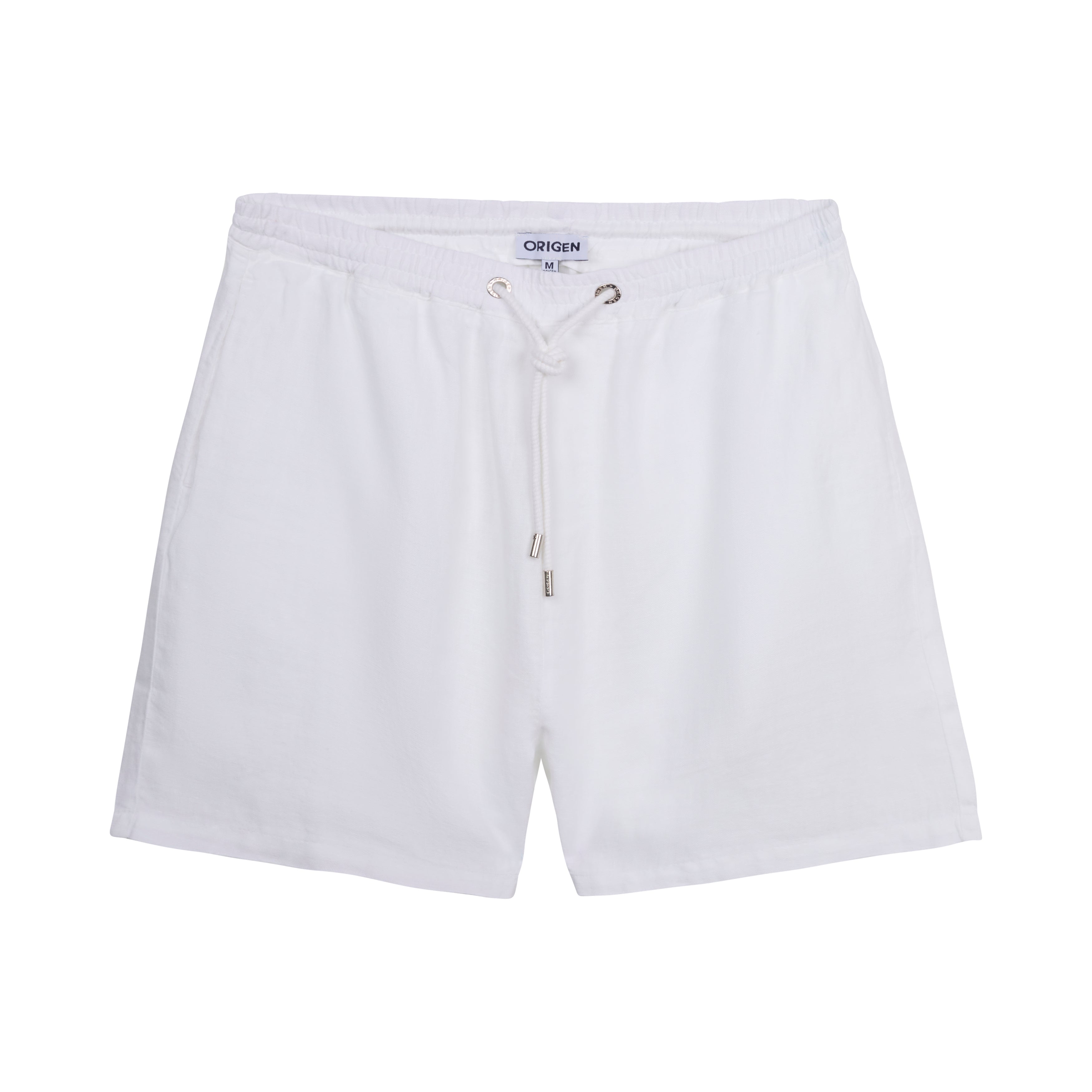 Vittorino White Linen Bermuda Shorts