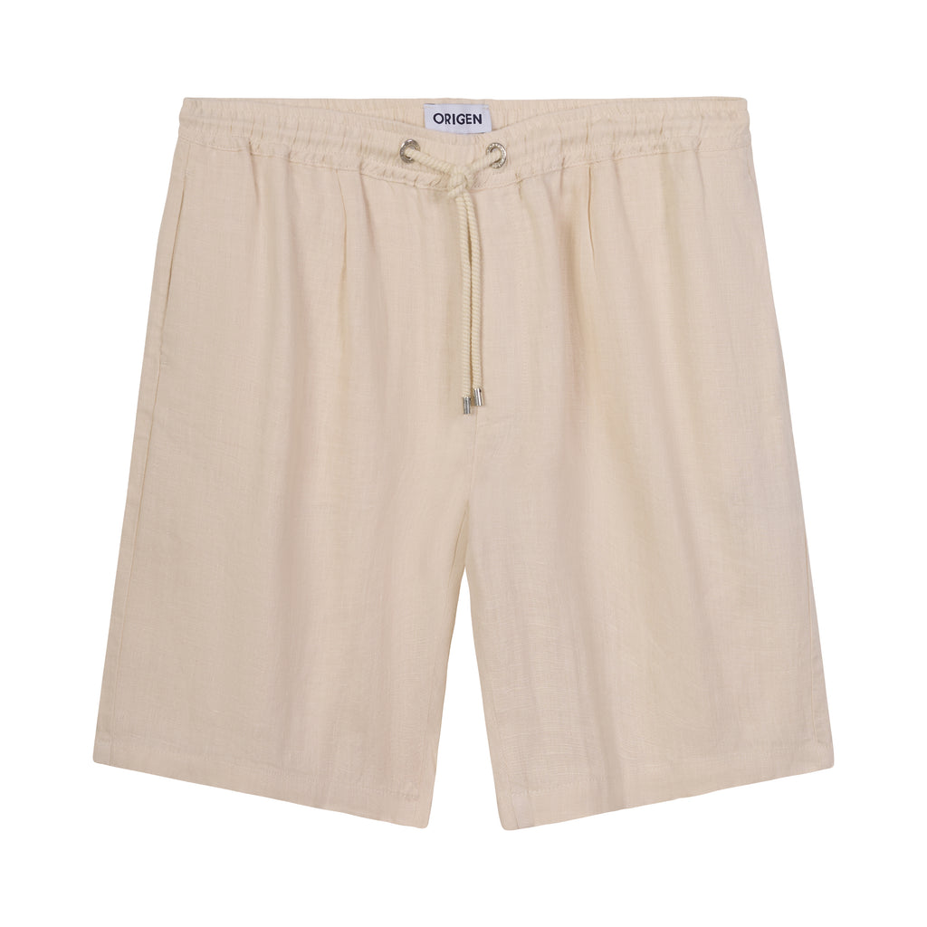 short linen lysis beige