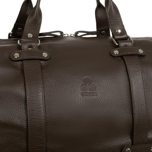 BAG TRAVEL DOLLARO LEATHER BROWN