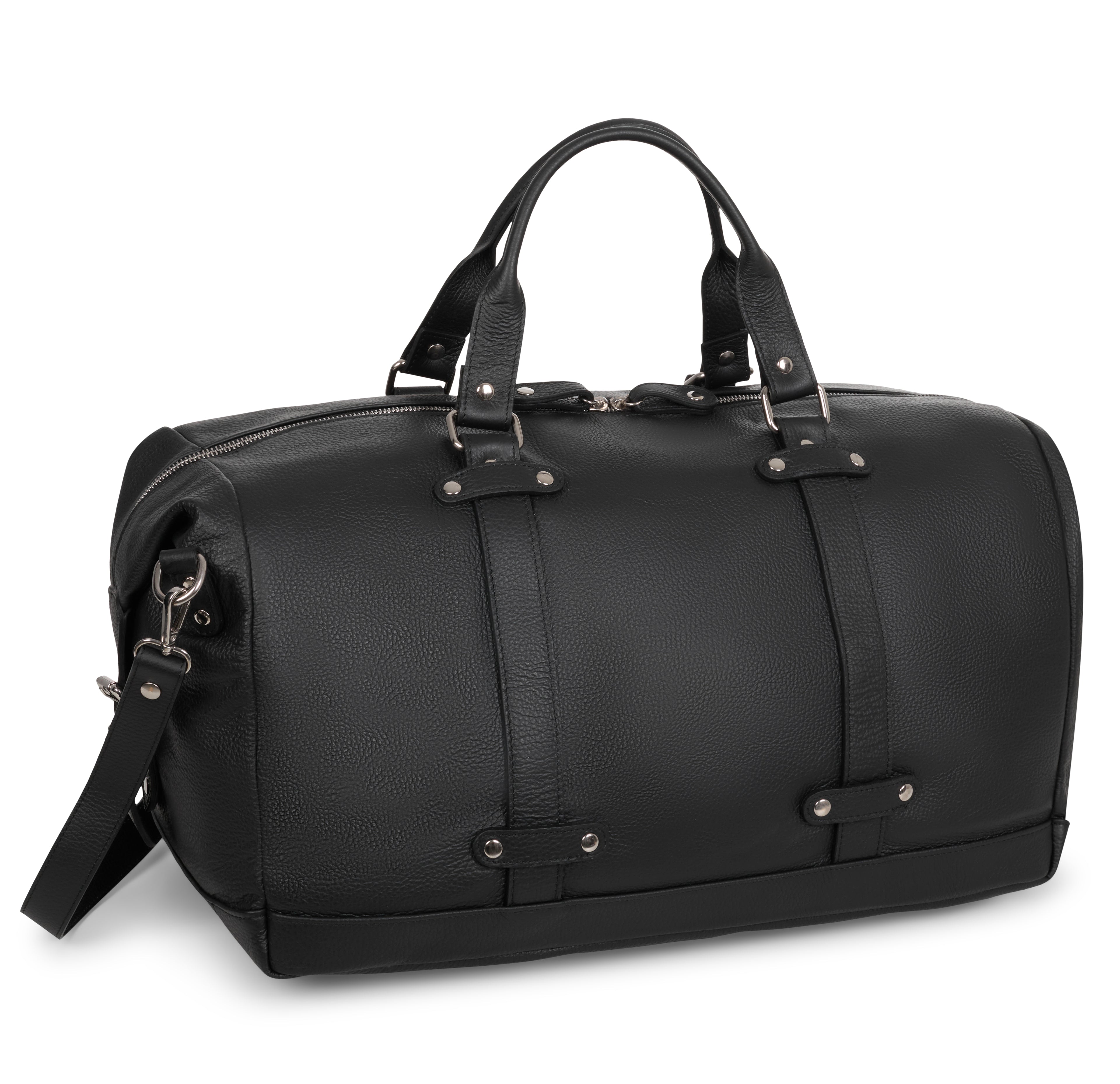BAG TRAVEL DOLLARO LEATHER BLACK