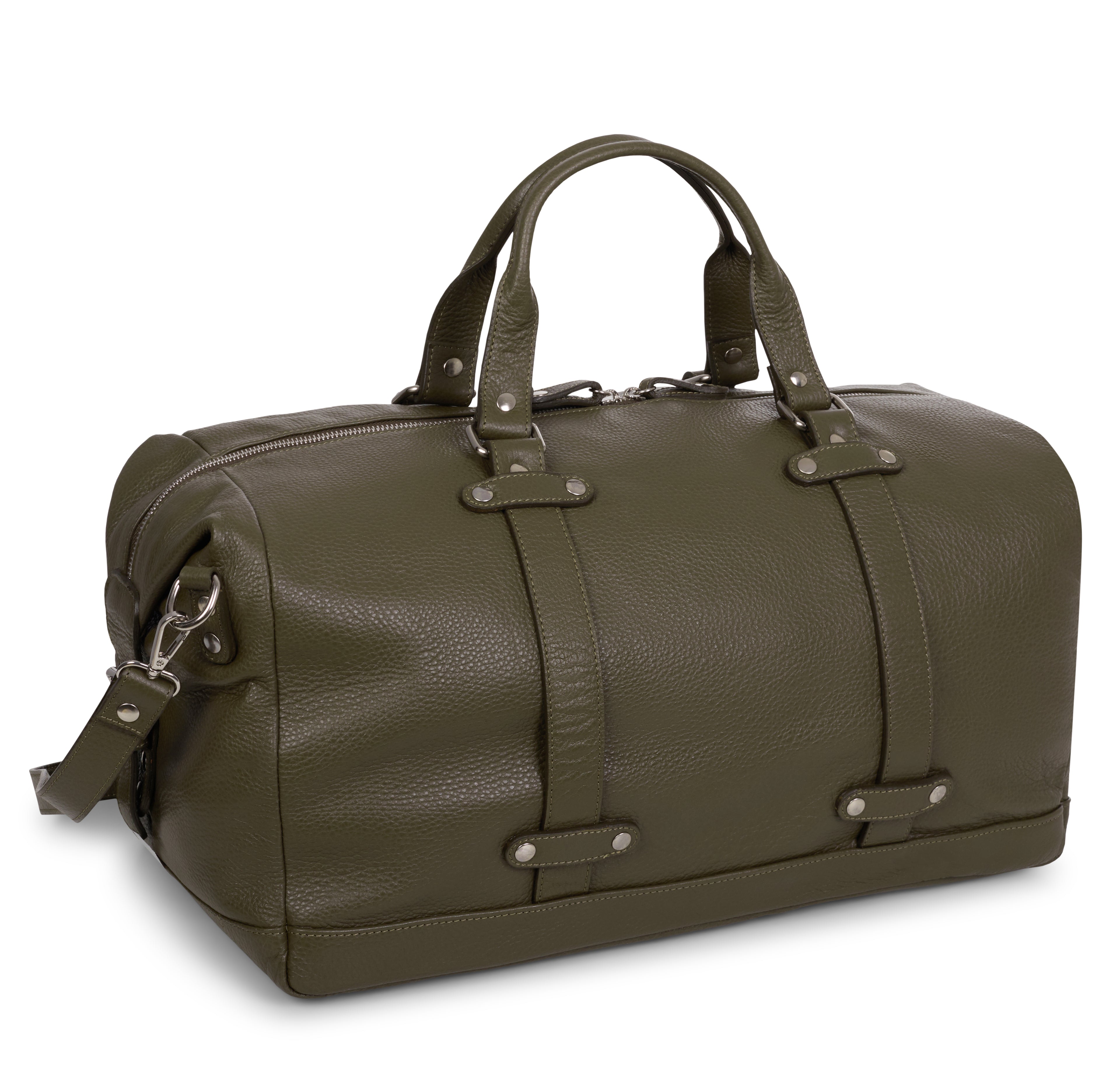 BAG TRAVEL DOLLARO LEATHER GREEN
