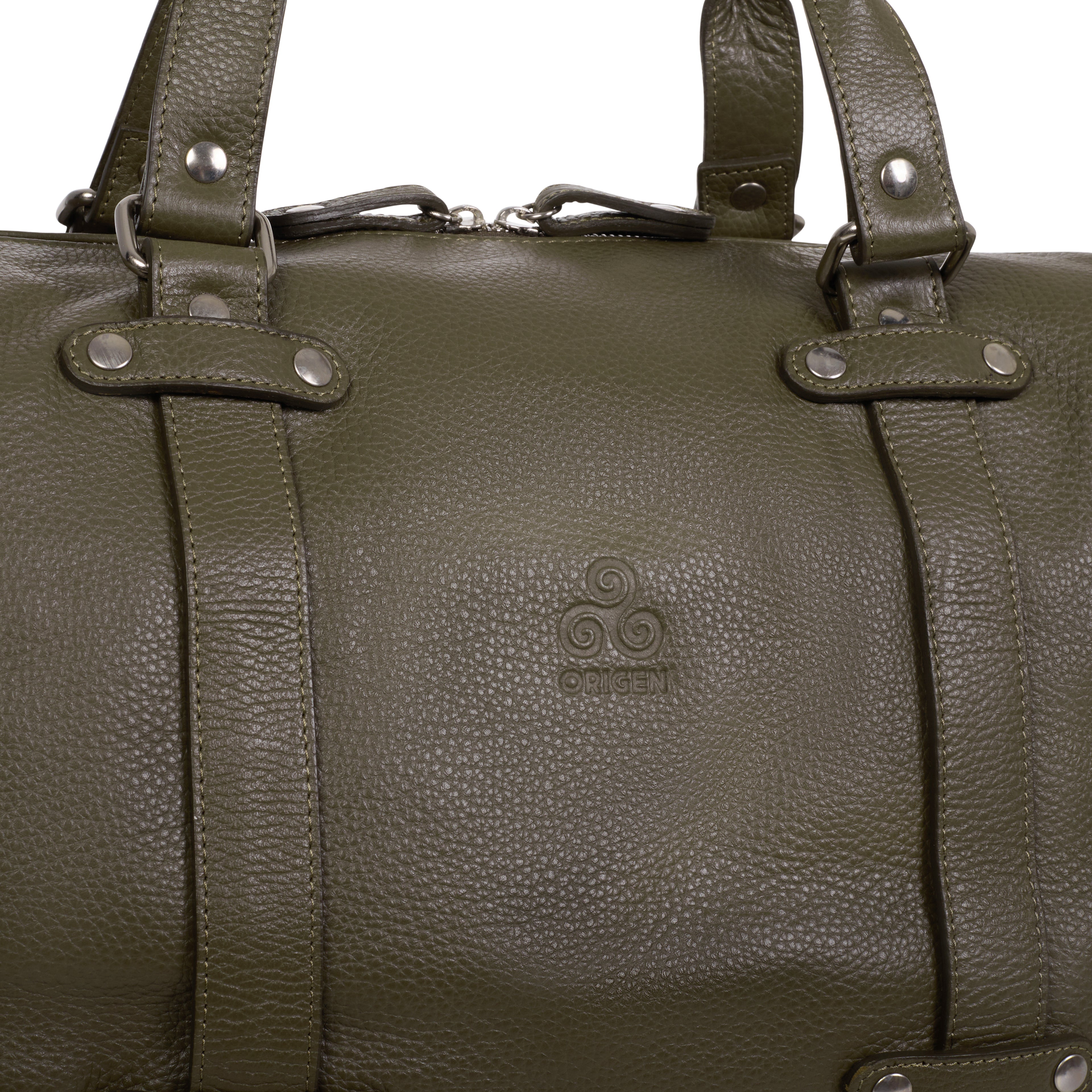dollaro pebble leather backpack BAG TRAVEL DOLLARO LEATHER GREEN – Origen Man