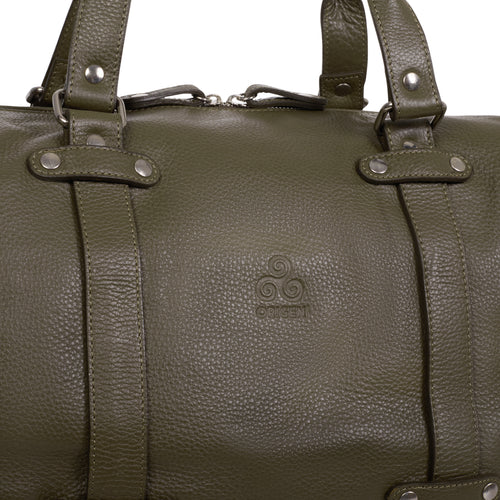 BAG TRAVEL DOLLARO LEATHER GREEN