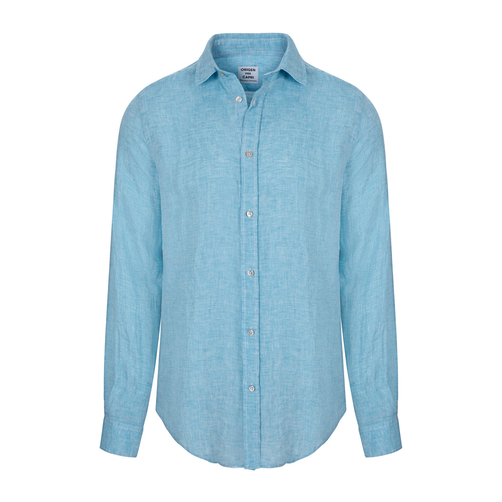 CAMICIA CAPRI MANICA LUNGA EDIZIONE LIM. TURCHESE