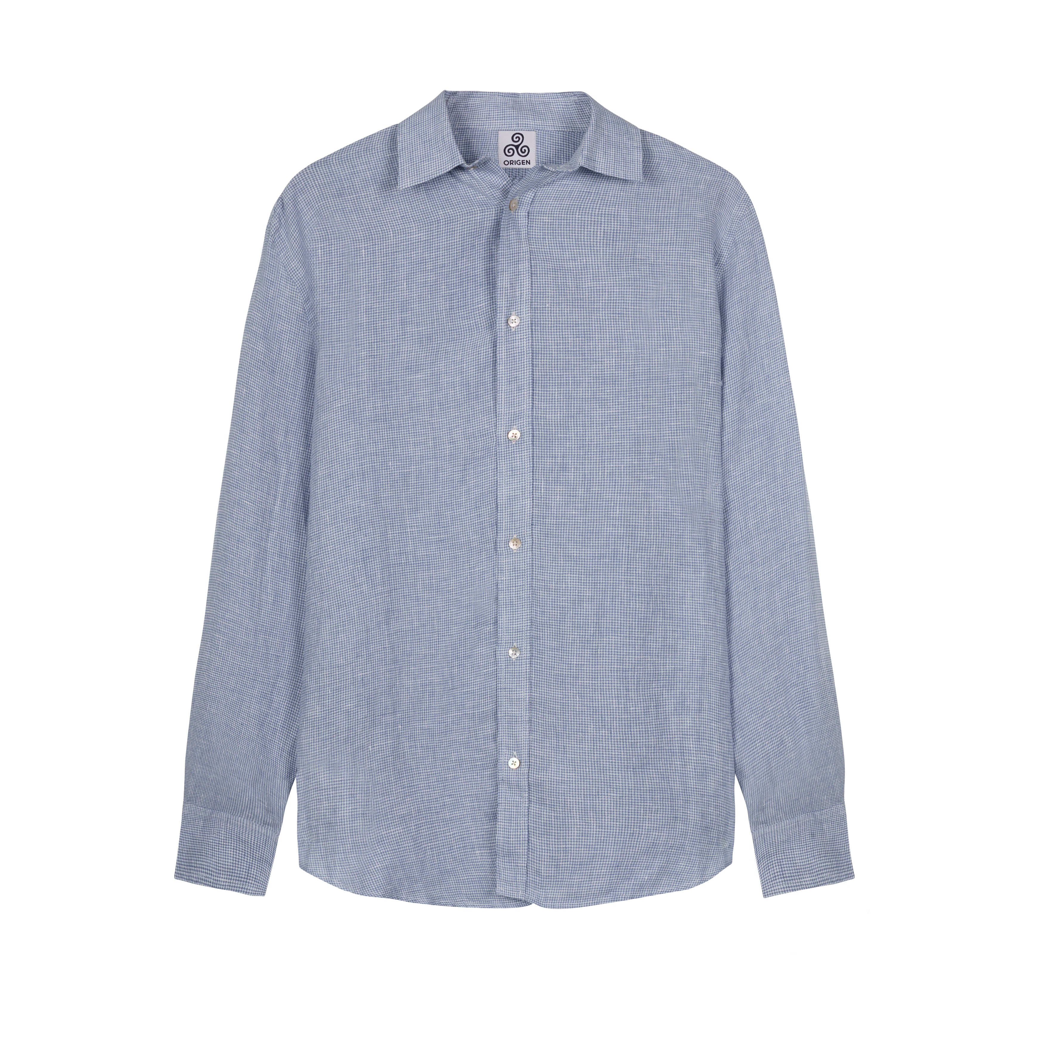 CAMICIA PÍED DE POULE LIGHT BLUE