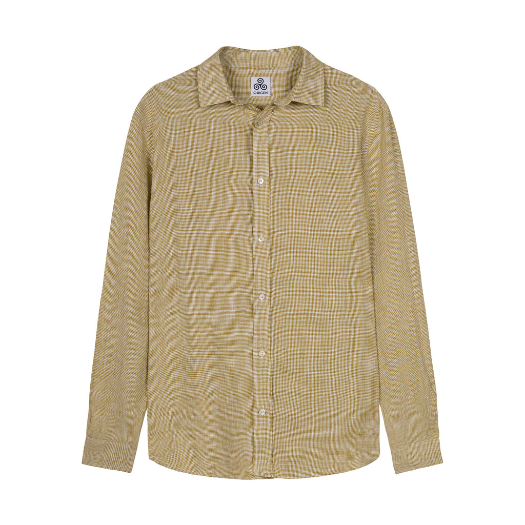 CAMICIA PÍED DE POULE GIALLO