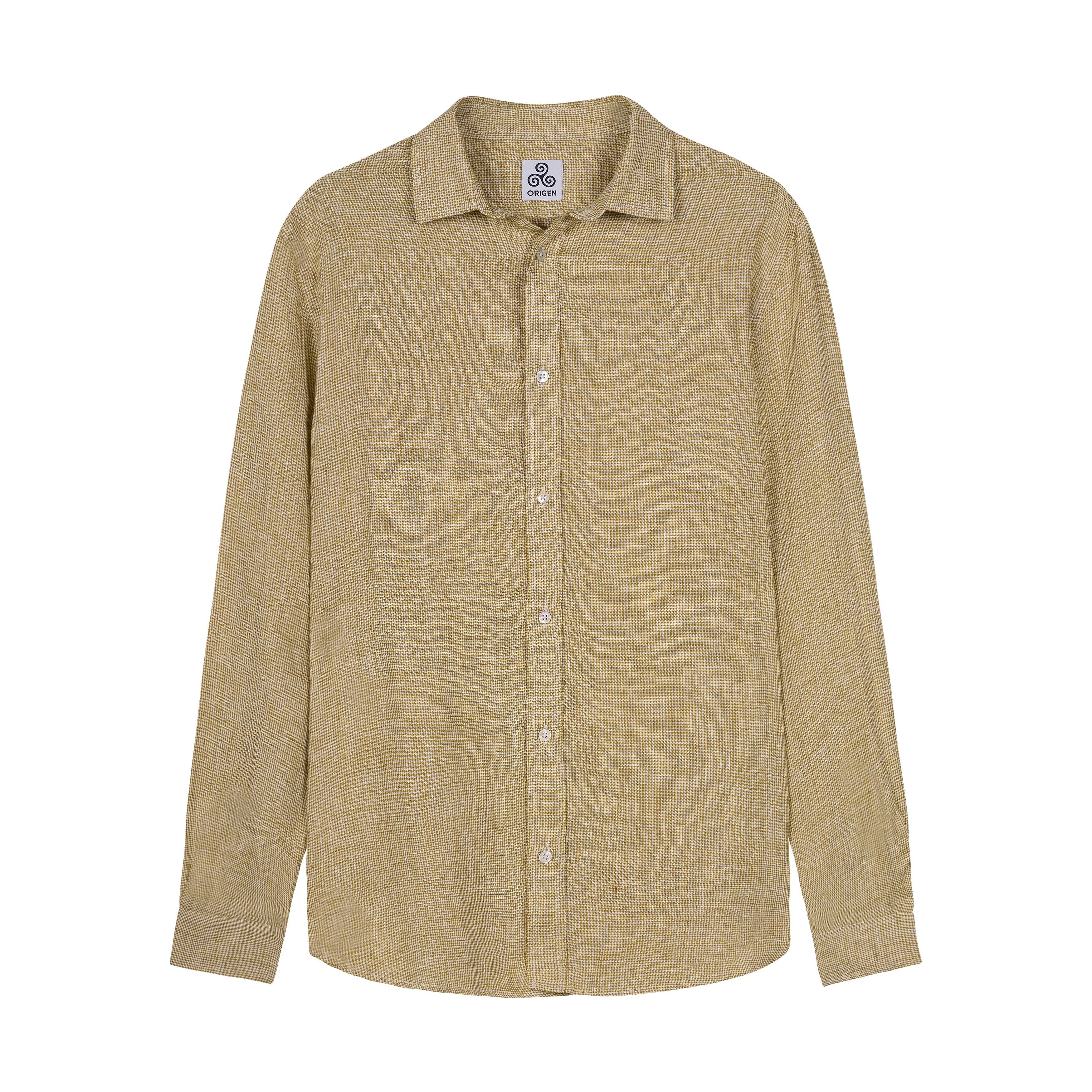 CAMICIA PÍED DE POULE GIALLO