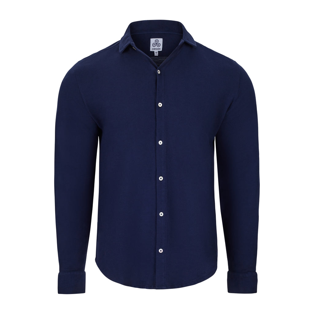CAMICIA PIQUE NAVY