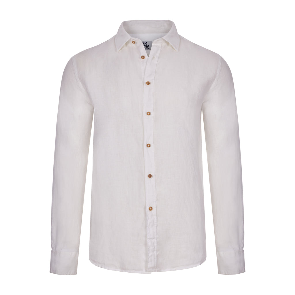CAMICIA VITTO BIANCO LINEN