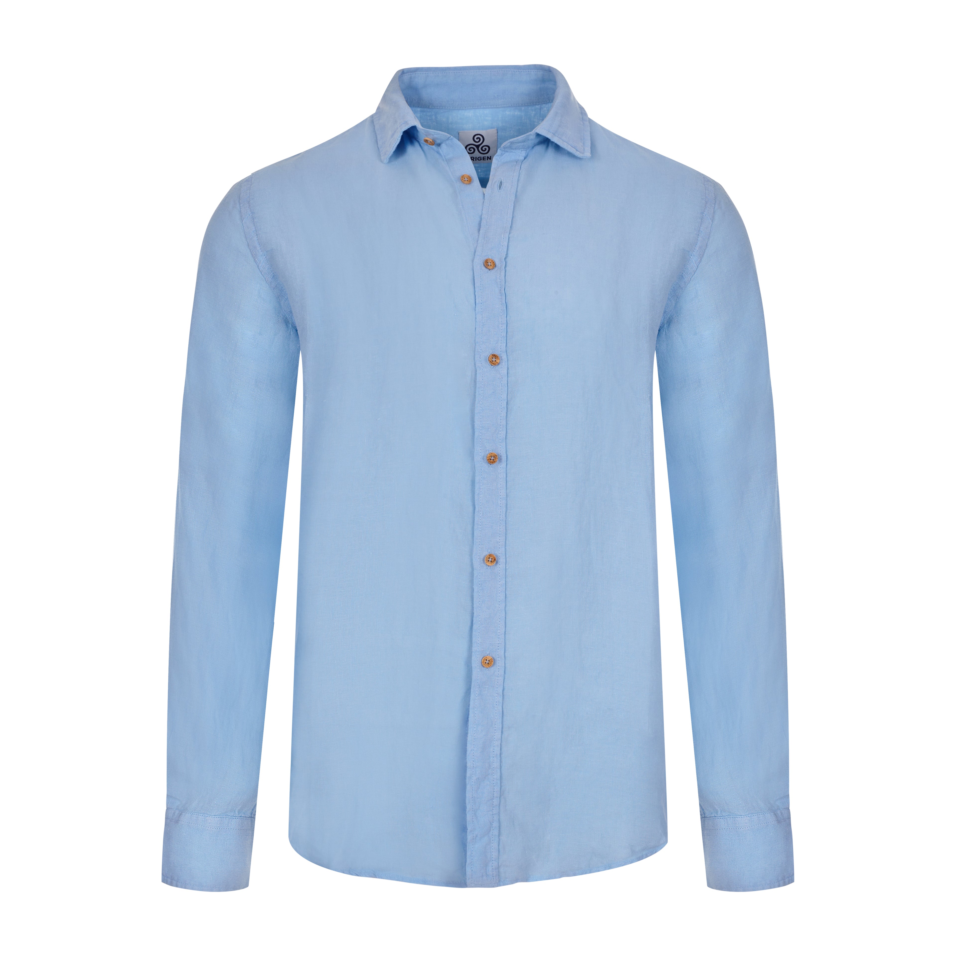 CAMICIA VITTO CELESTE LINEN