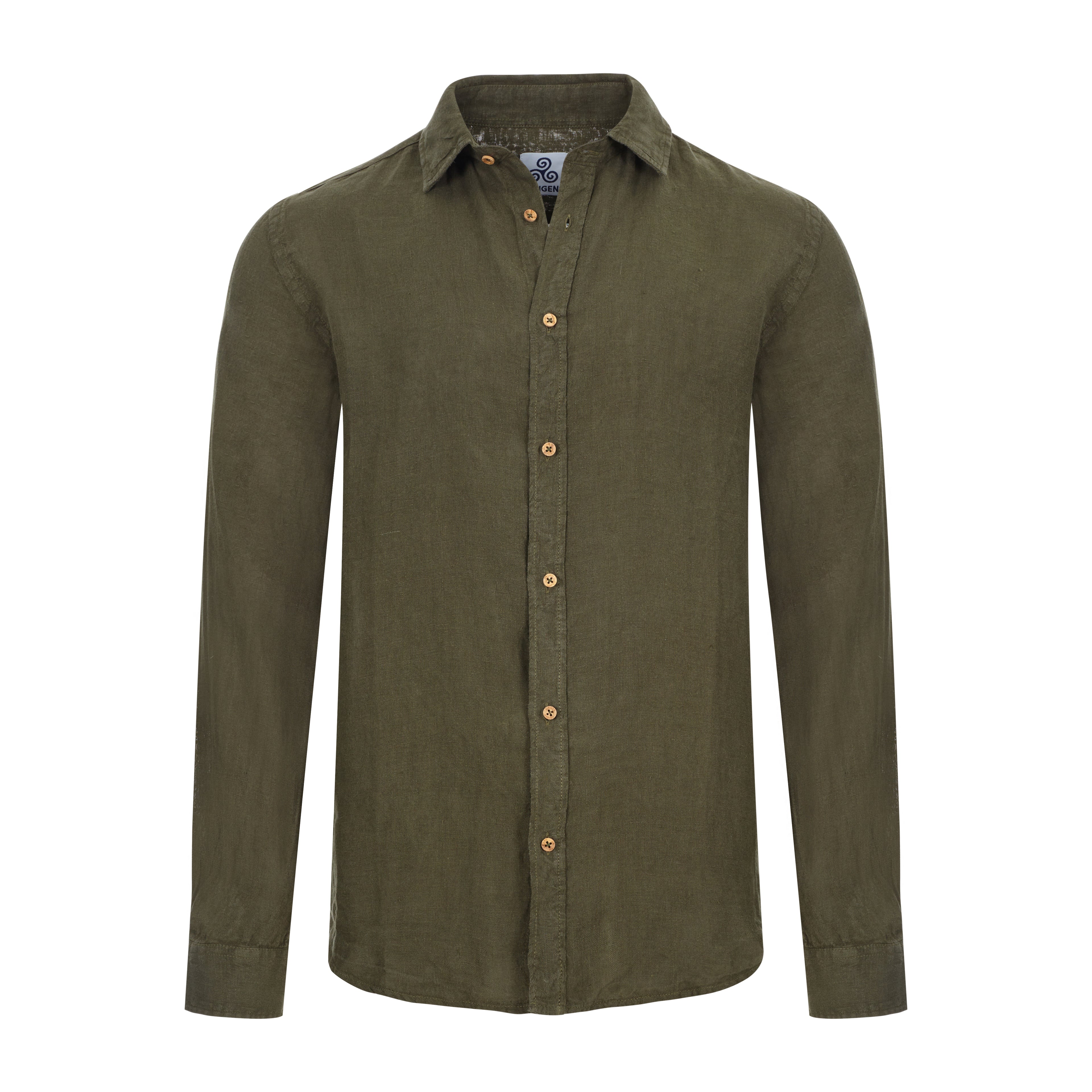 CAMICIA VITTO KAKI LINEN