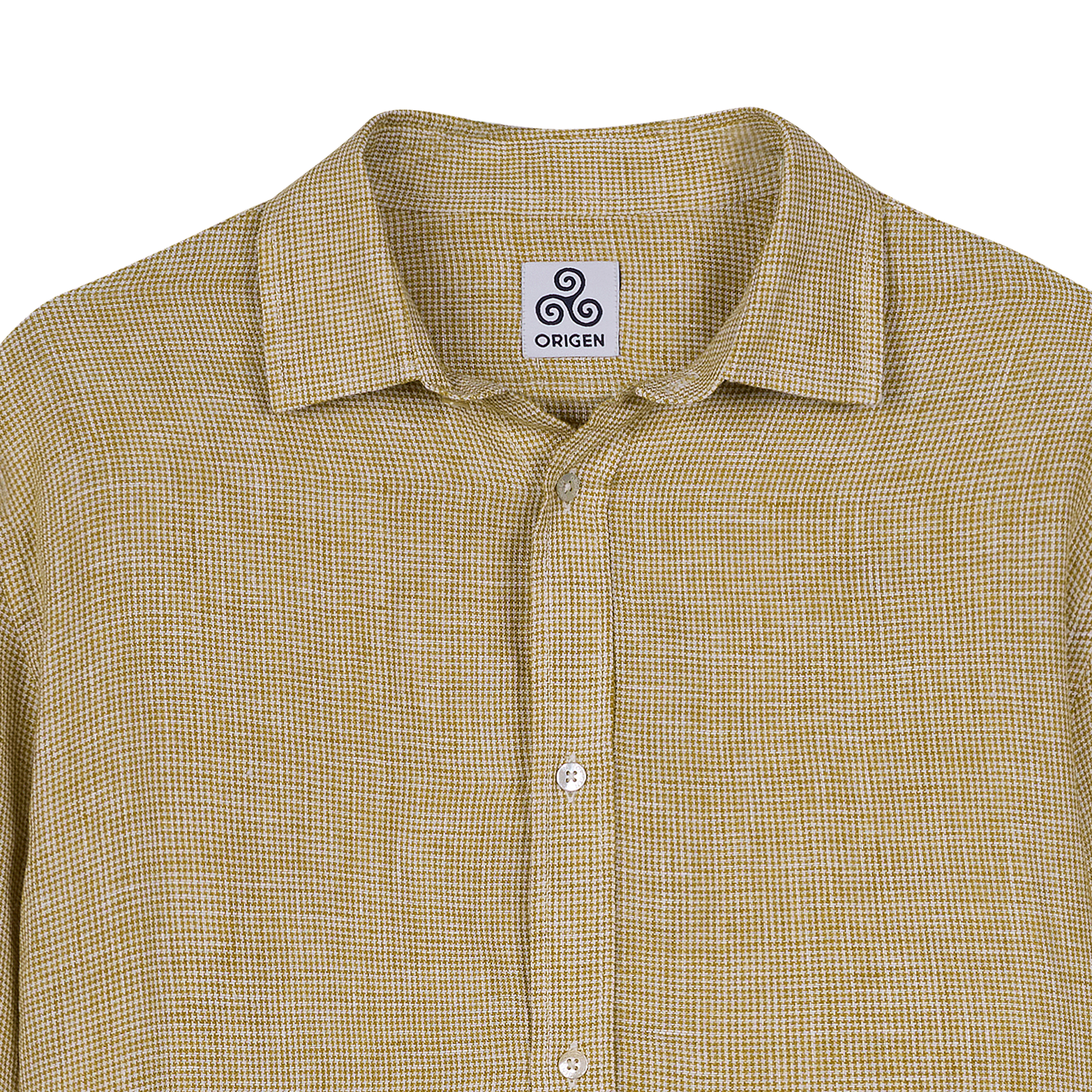 CAMICIA PÍED DE POULE GIALLO