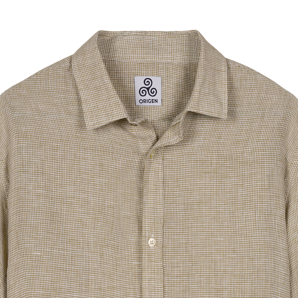 CAMICIA PÍED DE POULE BEIGE