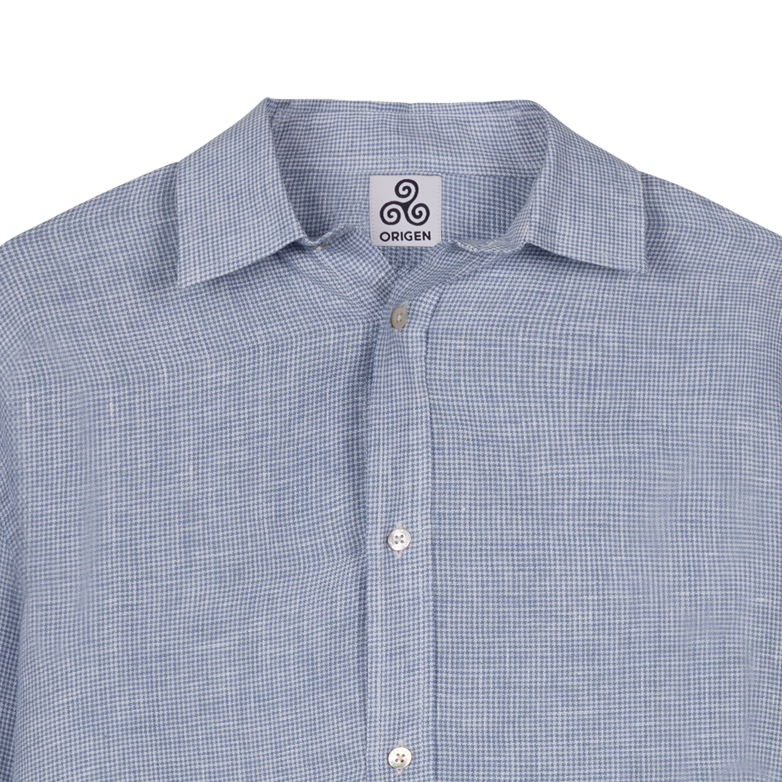 CAMICIA PÍED DE POULE LIGHT BLUE