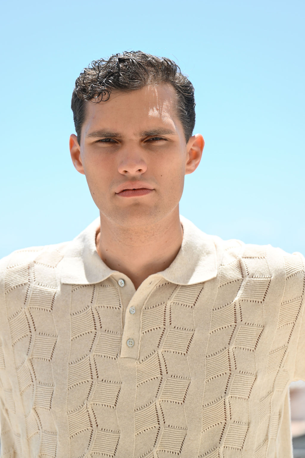Polo Fabio Bianco Cotton/Linen