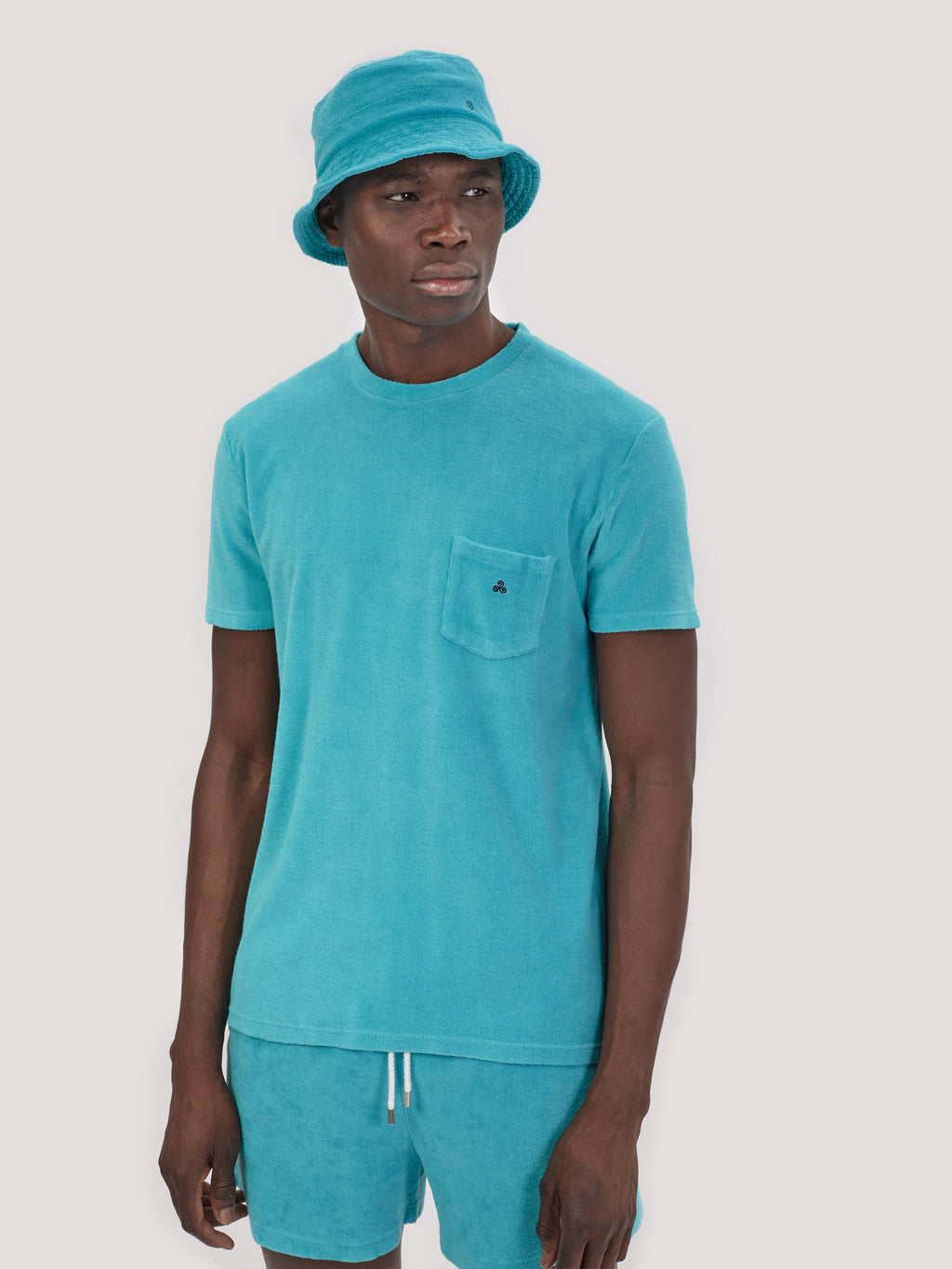T.SHIRT TERRY TURCHESE
