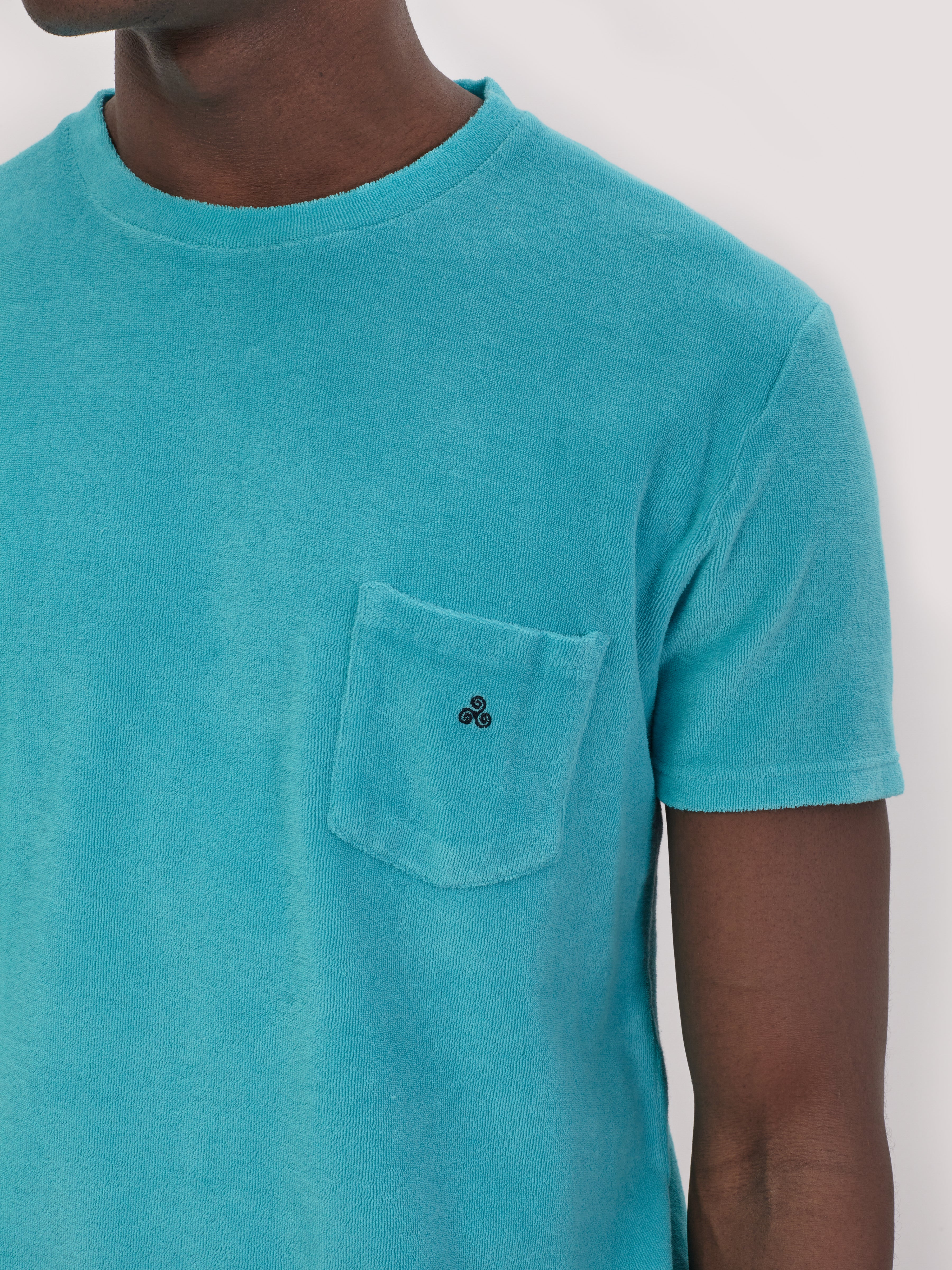 T.SHIRT TERRY TURCHESE