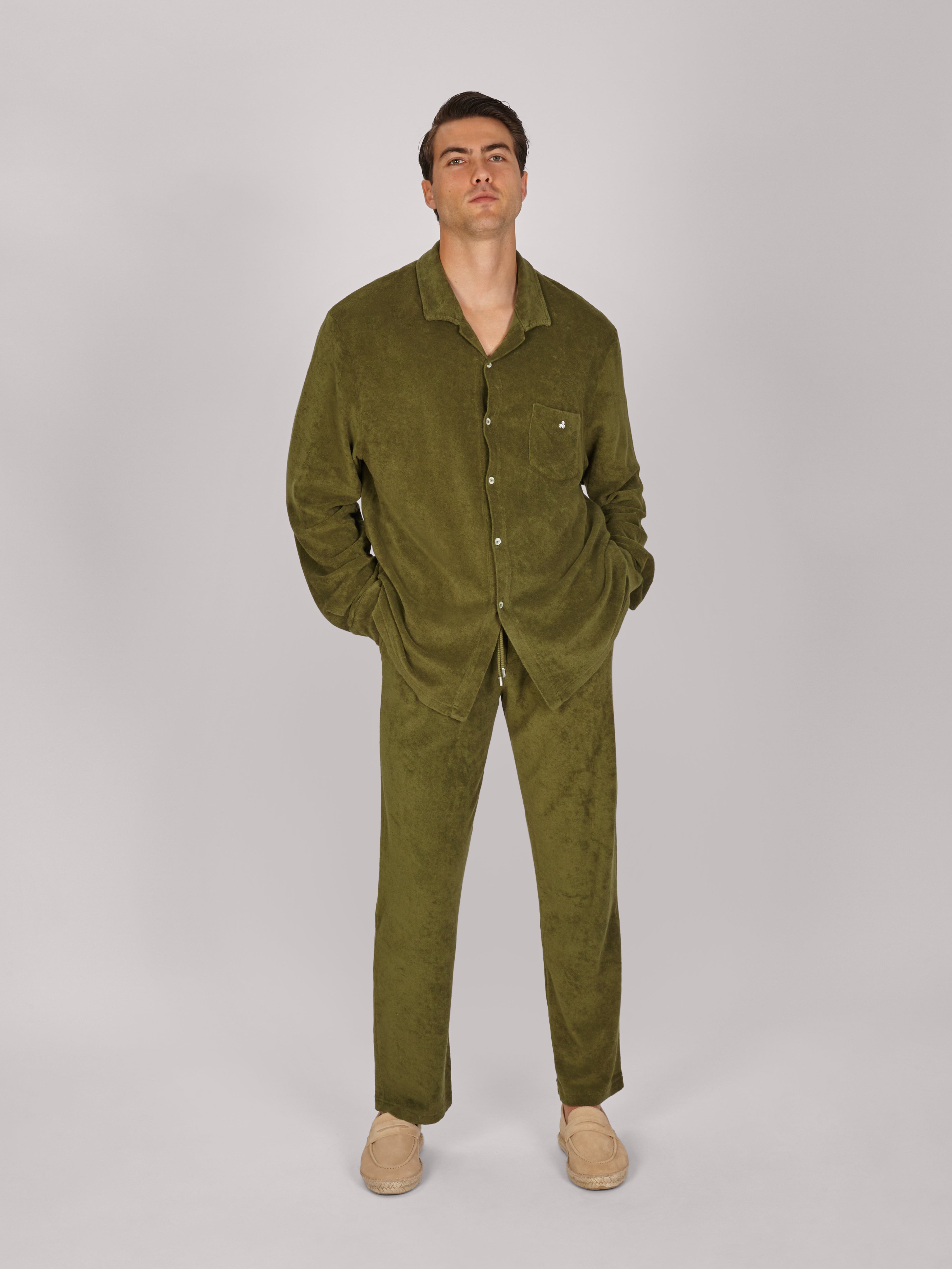 CAMICIA TERRY M.LUNGA VERDE