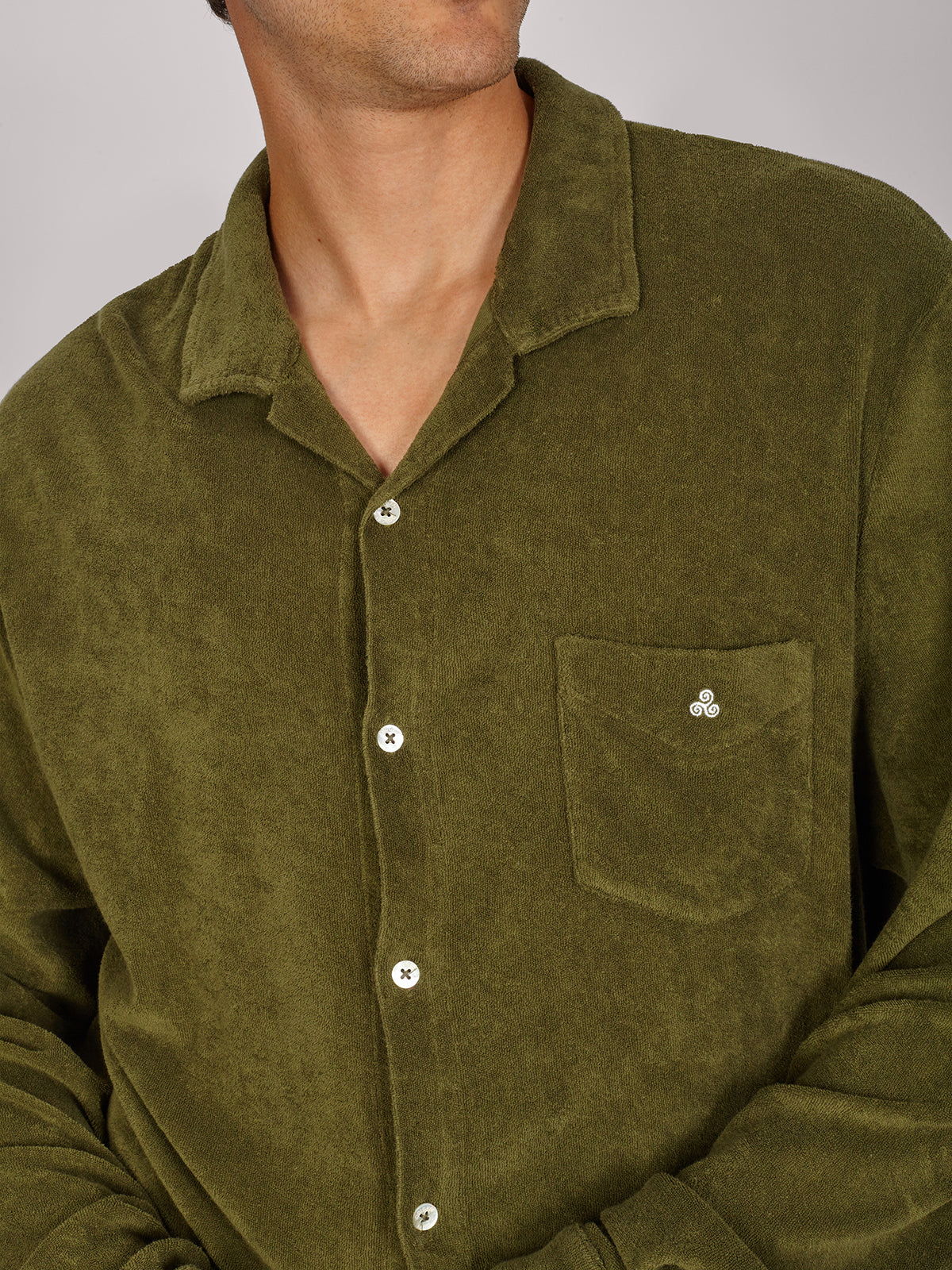 CAMICIA TERRY M.LUNGA VERDE