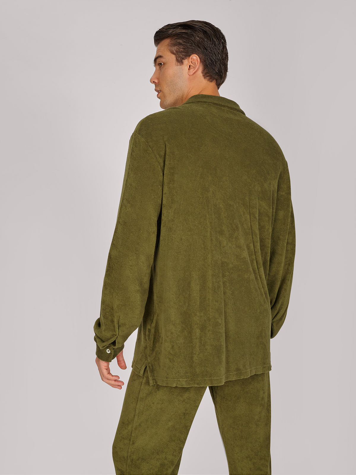 CAMICIA TERRY M.LUNGA VERDE