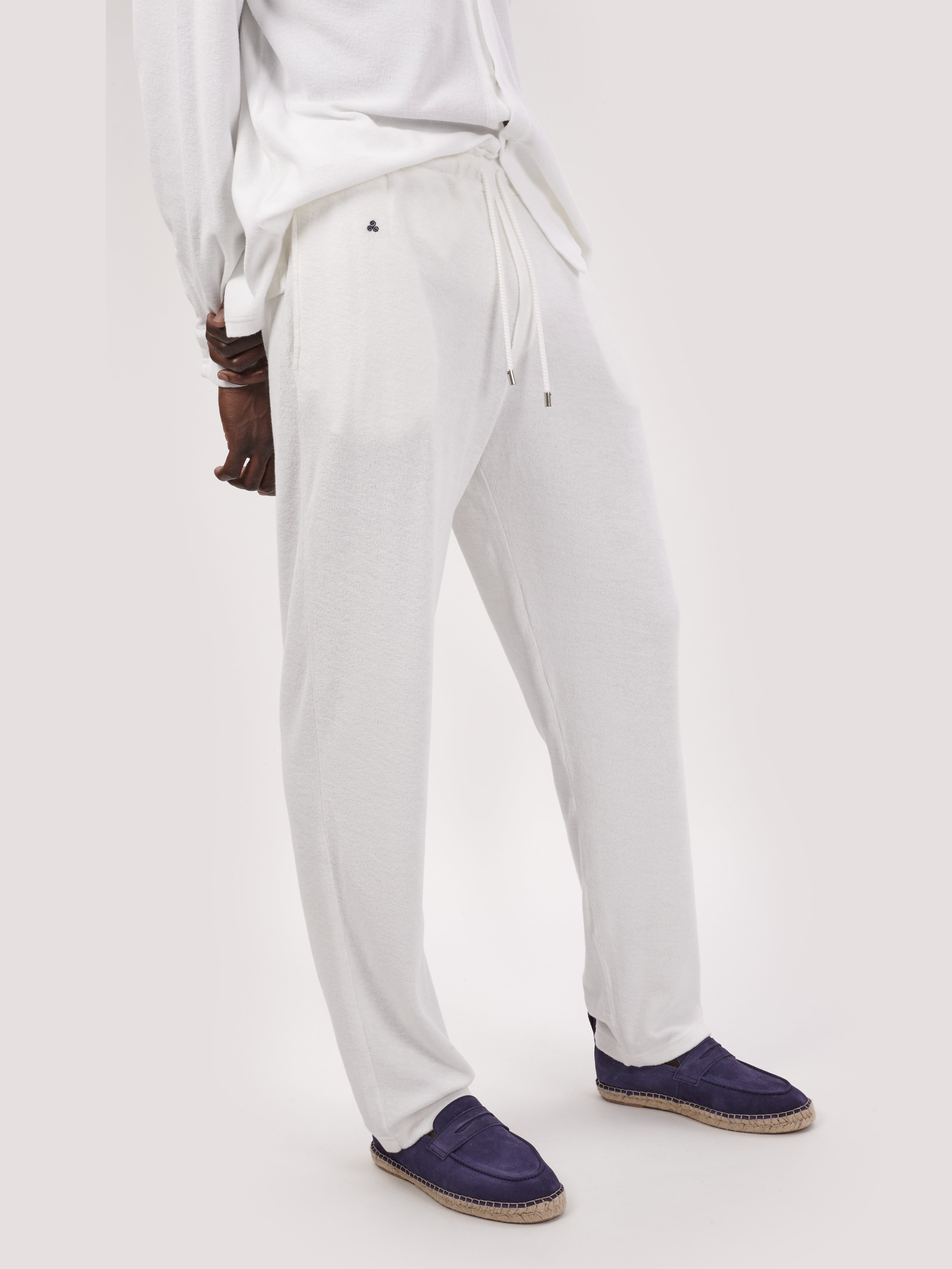 PANTALONE TERRY BIANCO