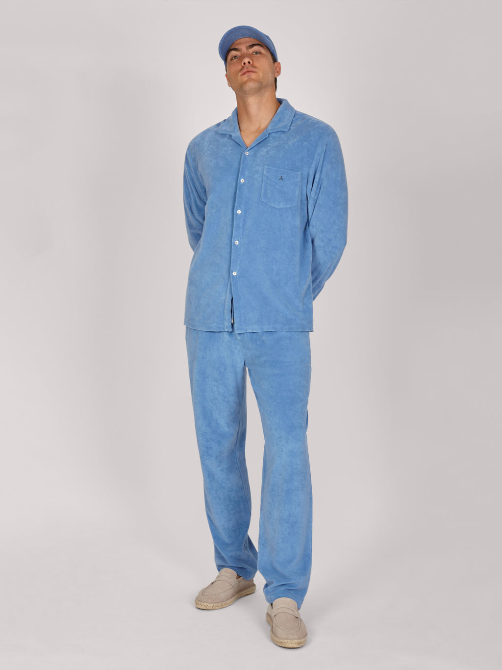 CAMICIA TERRY M.LUNGA CELESTE