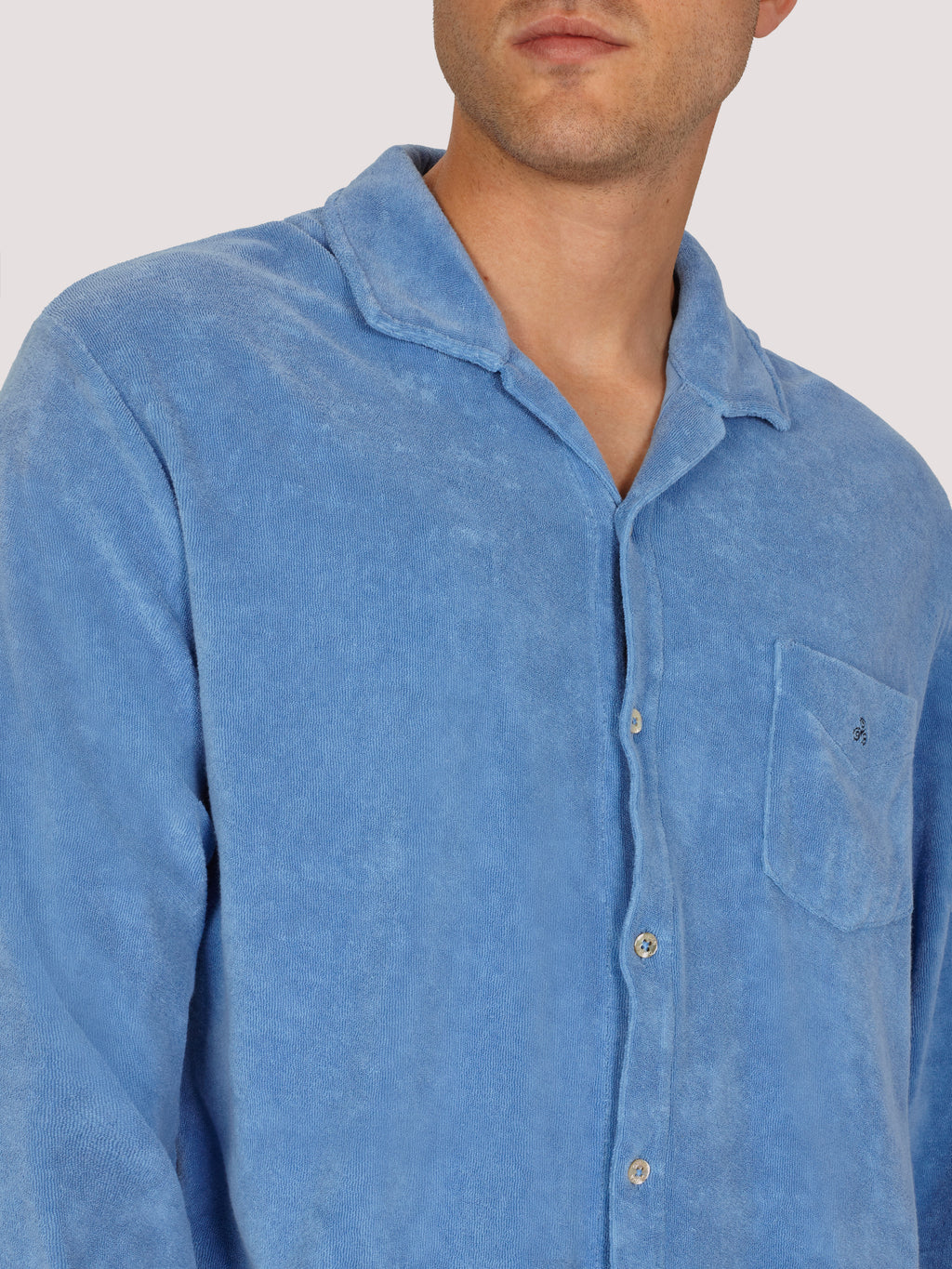 CAMICIA TERRY M.LUNGA CELESTE