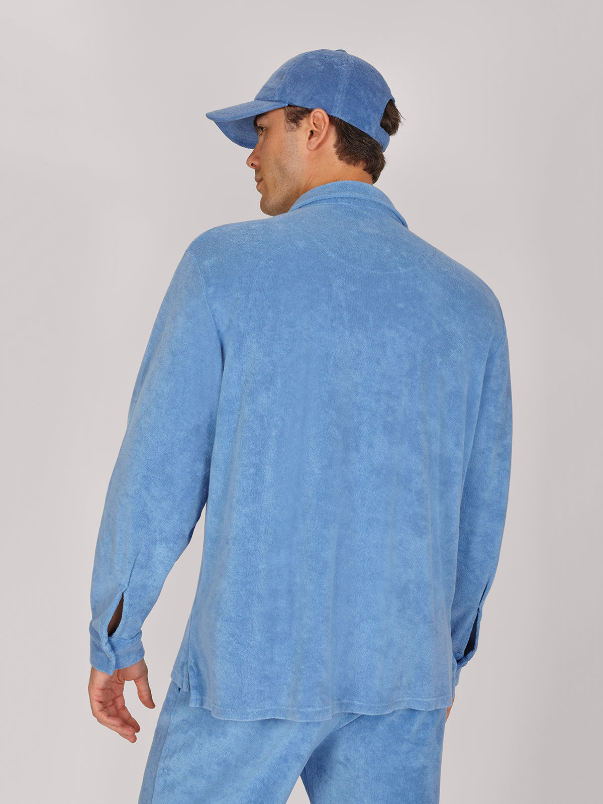 CAMICIA TERRY M.LUNGA CELESTE