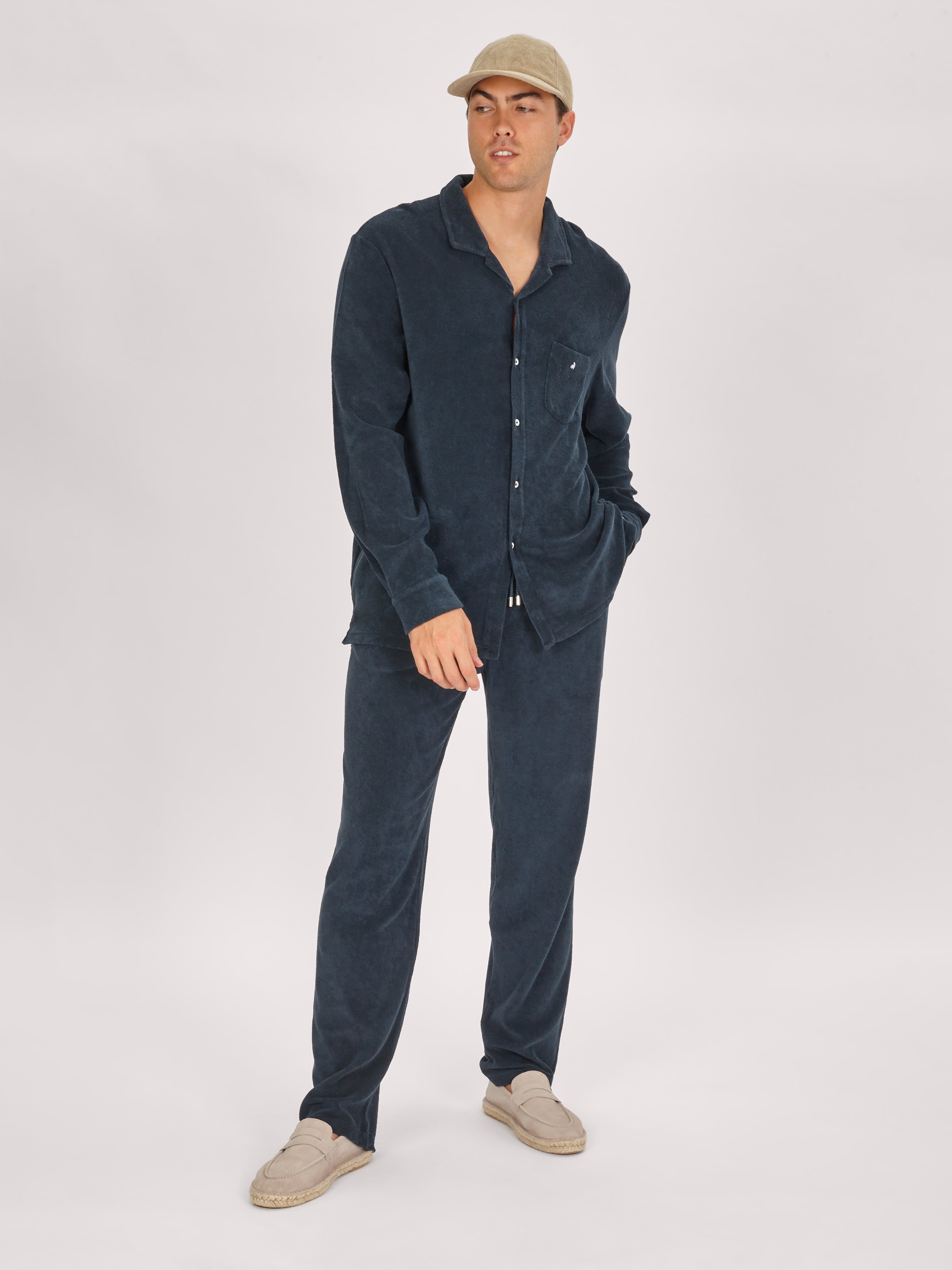 CAMICIA TERRY M.LUNGA NAVY