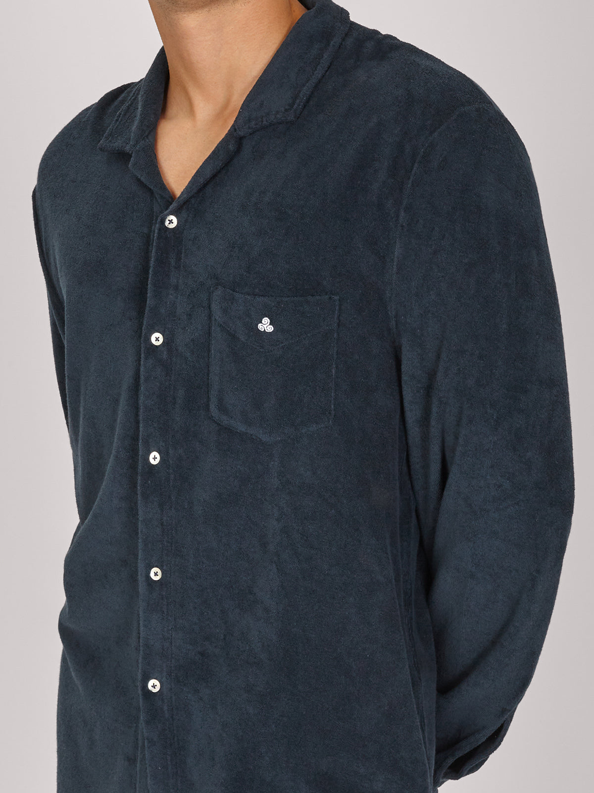 CAMICIA TERRY M.LUNGA NAVY
