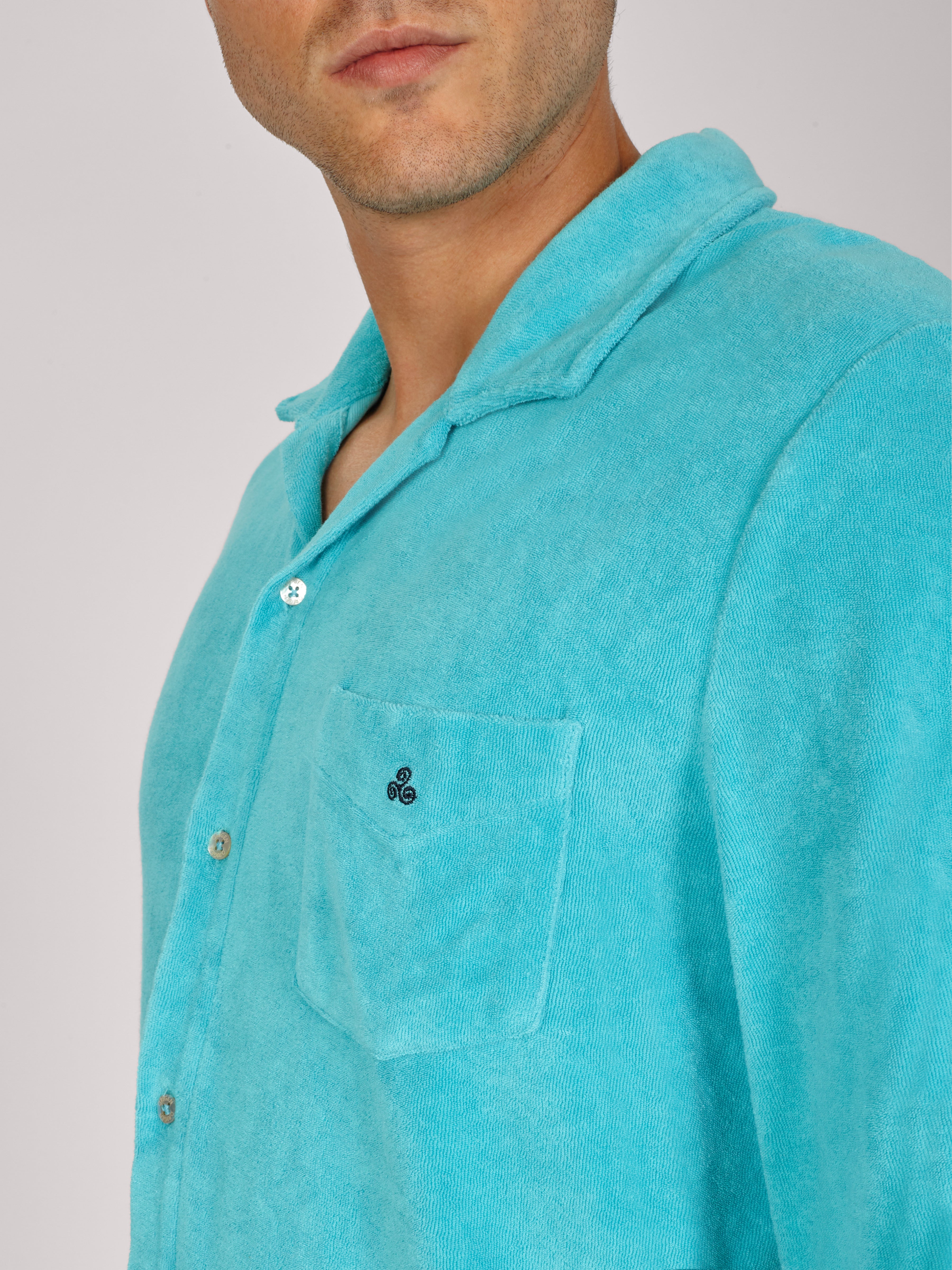 CAMICIA M.LUNGA  TURCHESE