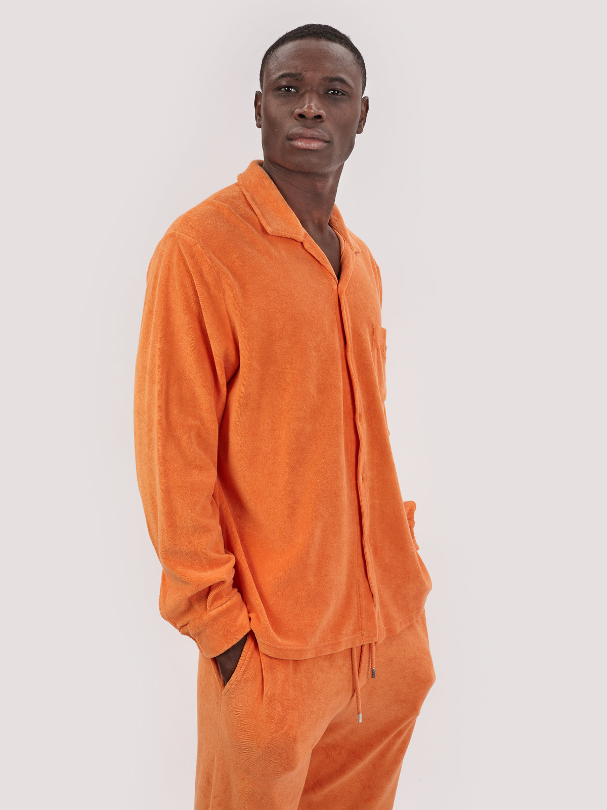 CAMICIA TERRY M.LUNGA  ARANCIO