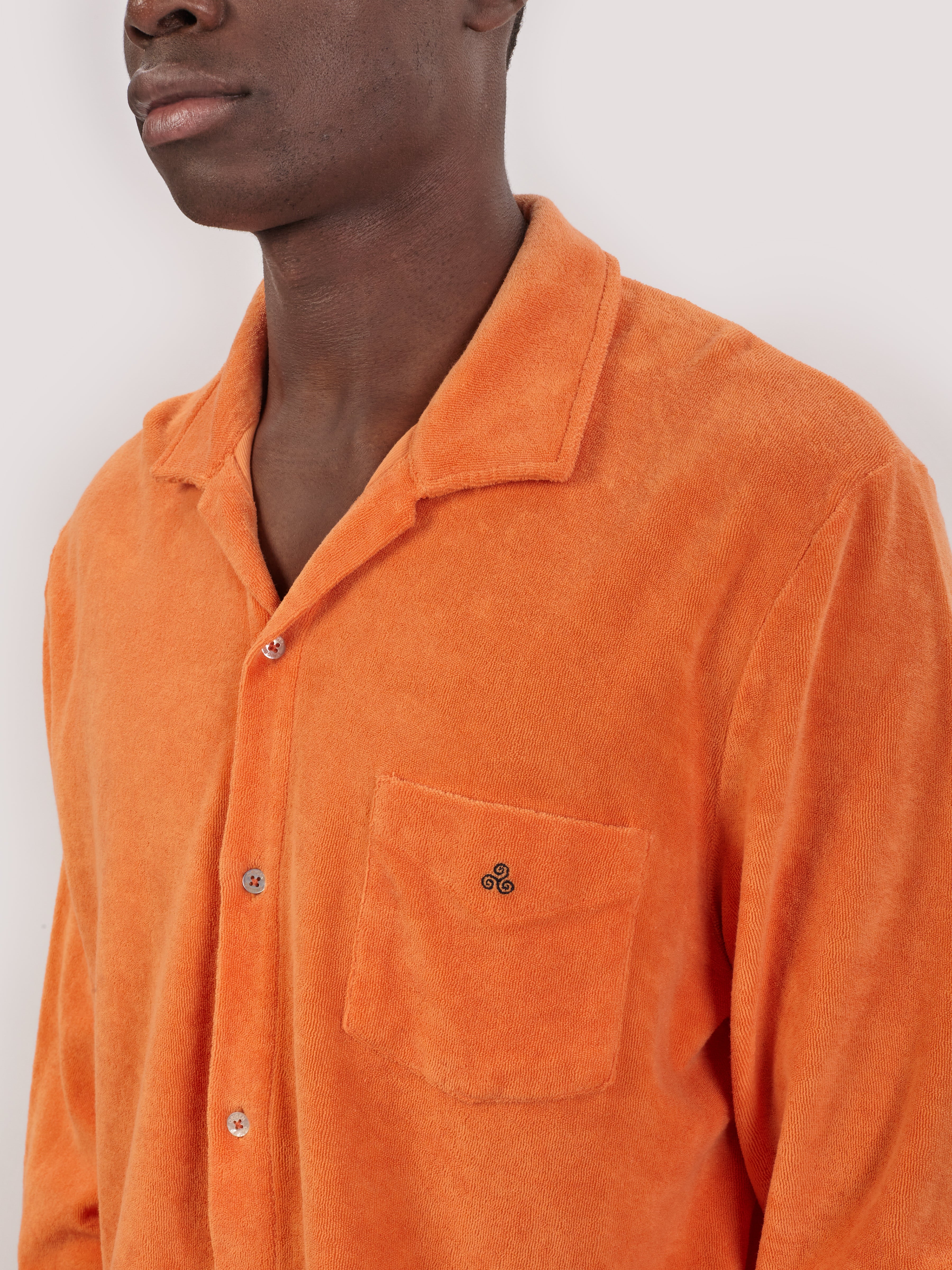 CAMICIA TERRY M.LUNGA  ARANCIO