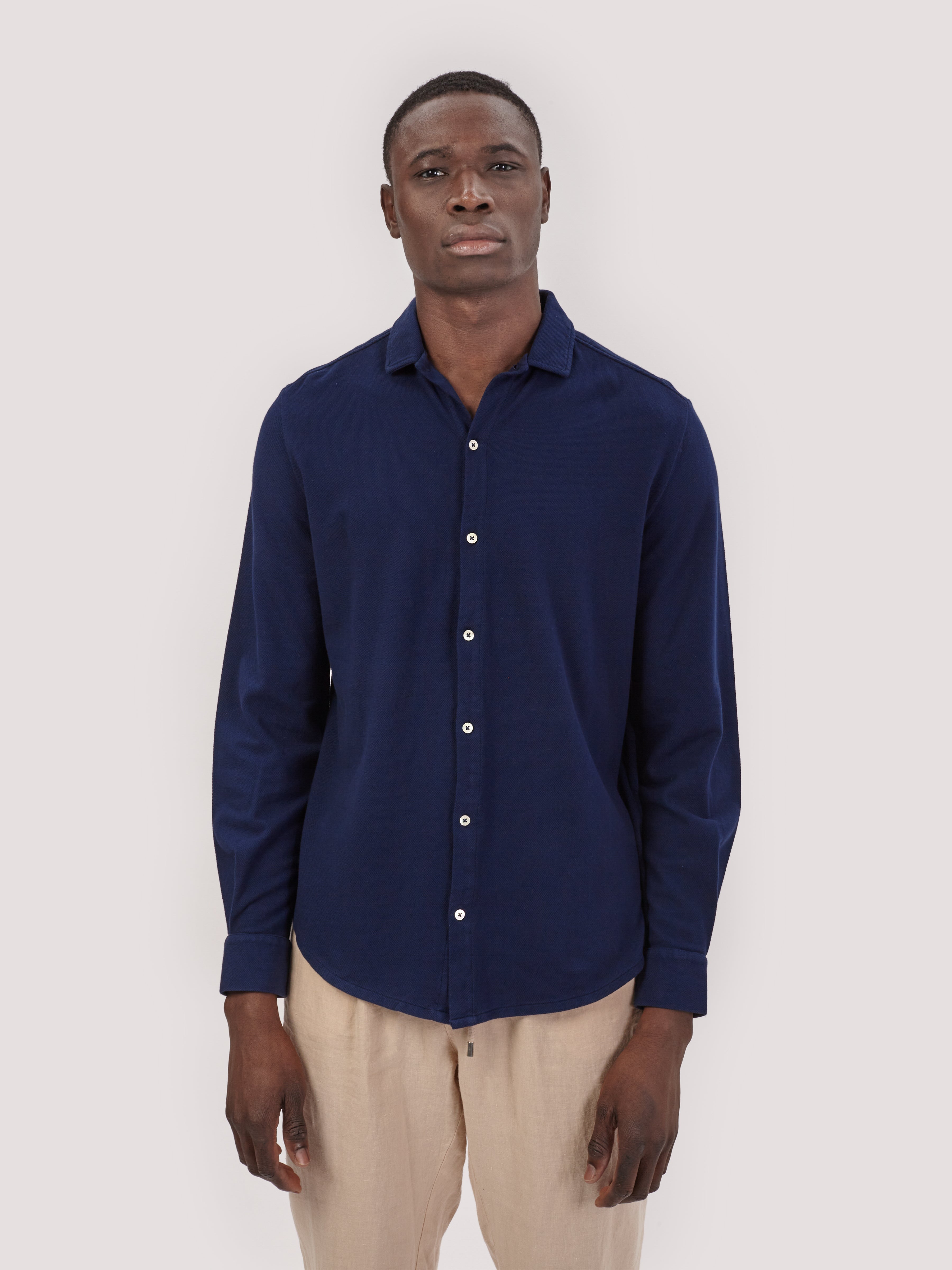 CAMICIA PIQUE NAVY