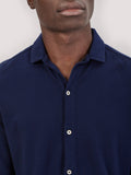 CAMICIA PIQUE NAVY