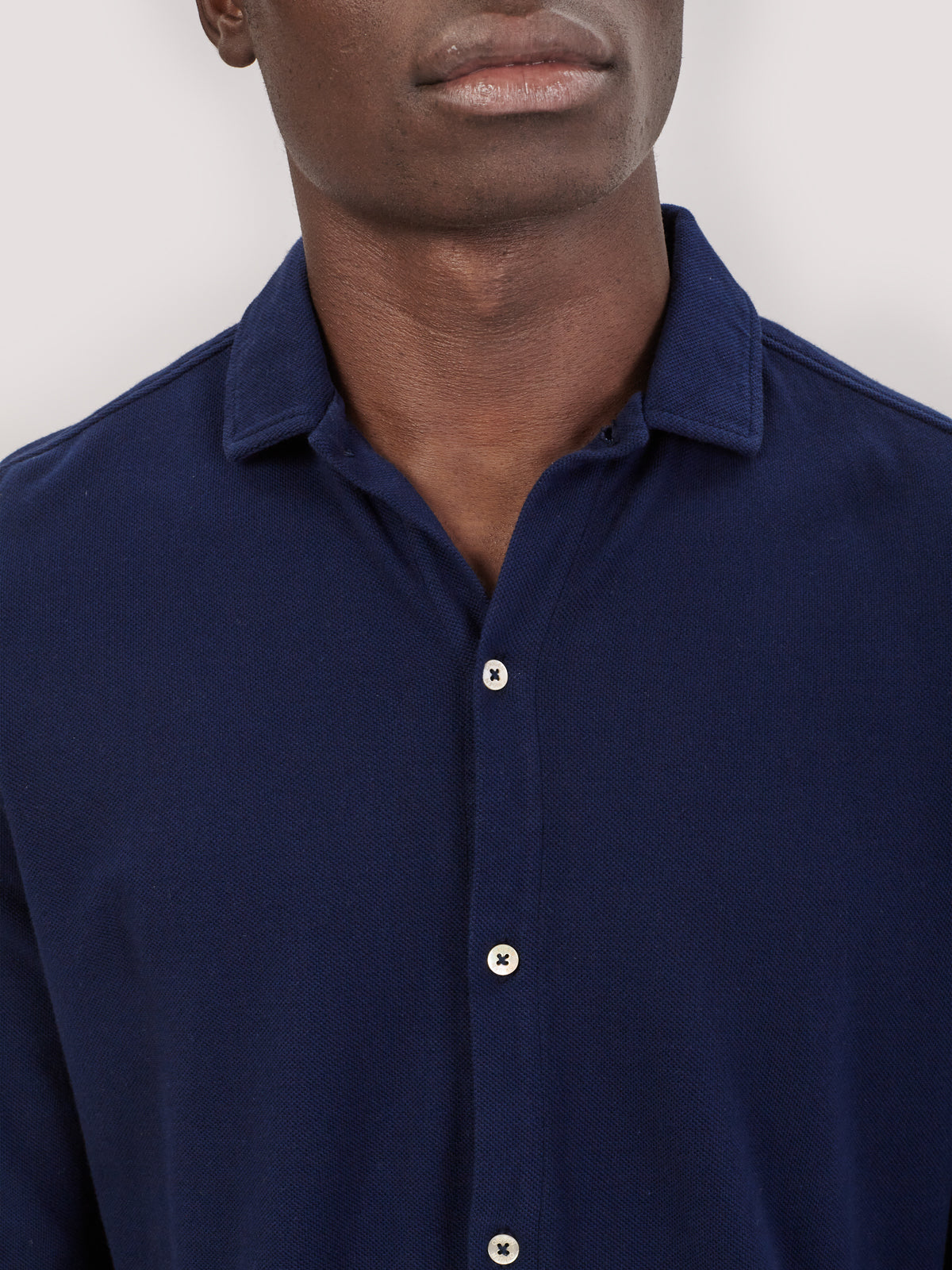 CAMICIA PIQUE NAVY