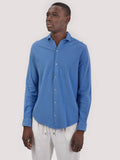 CAMICIA PIQUE CELESTE