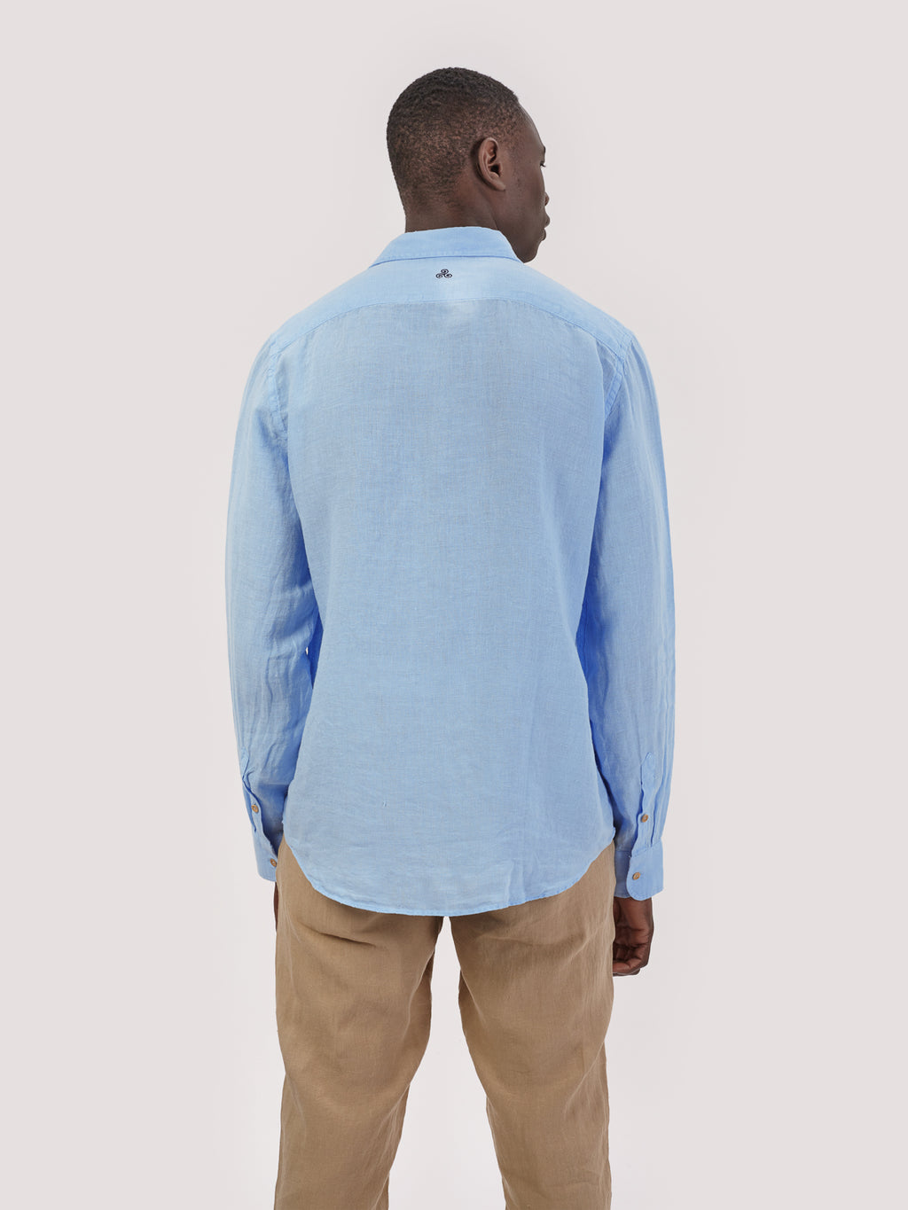 CAMICIA VITTO CELESTE LINEN