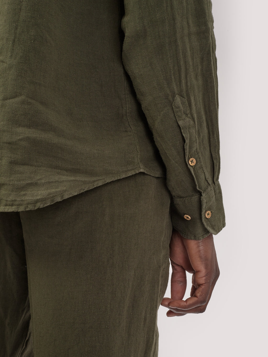 CAMICIA VITTO KAKI LINEN