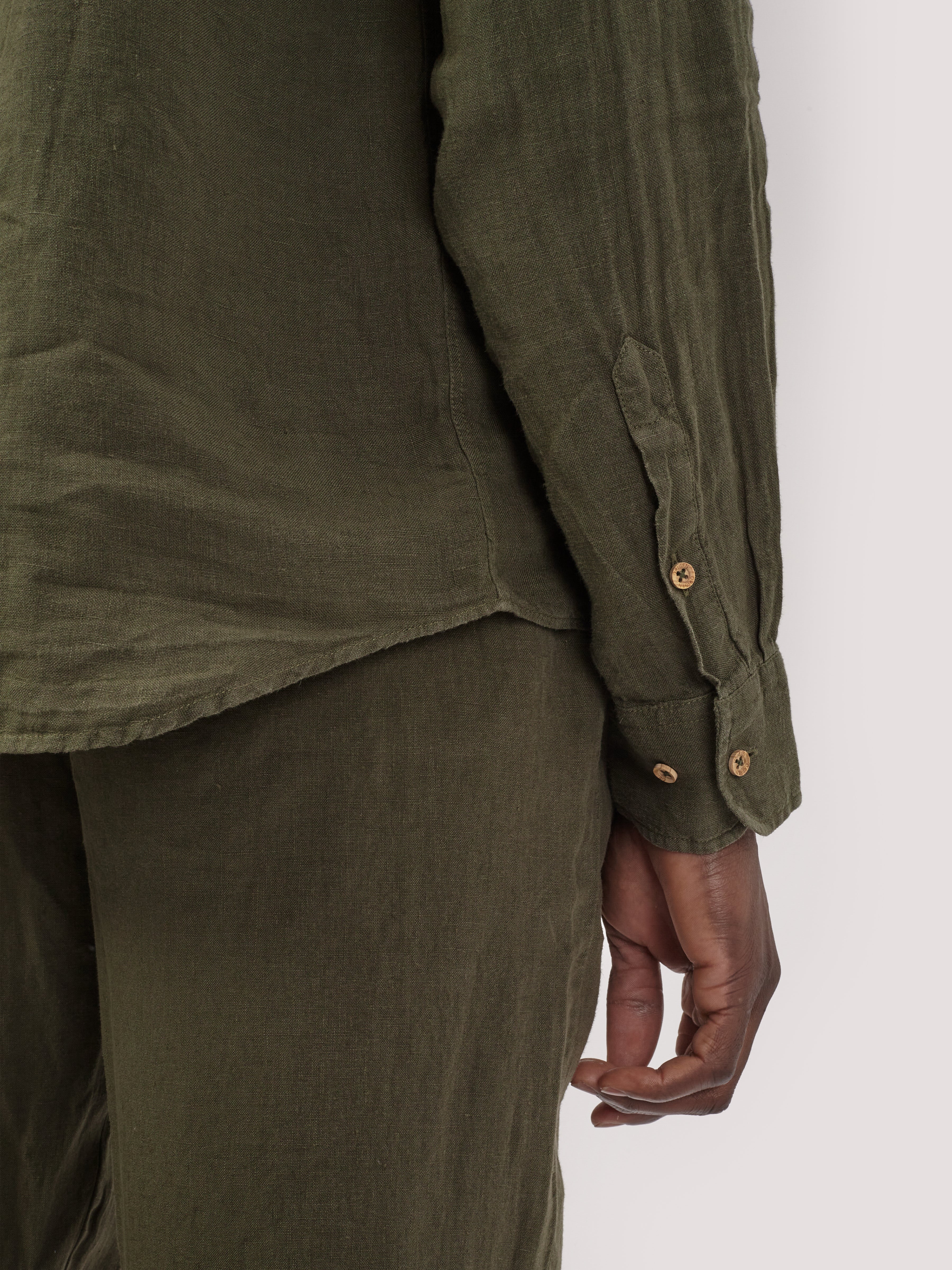 CAMICIA VITTO KAKI LINEN