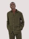 CAMICIA VITTO KAKI LINEN