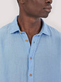 CAMICIA VITTO CELESTE LINEN