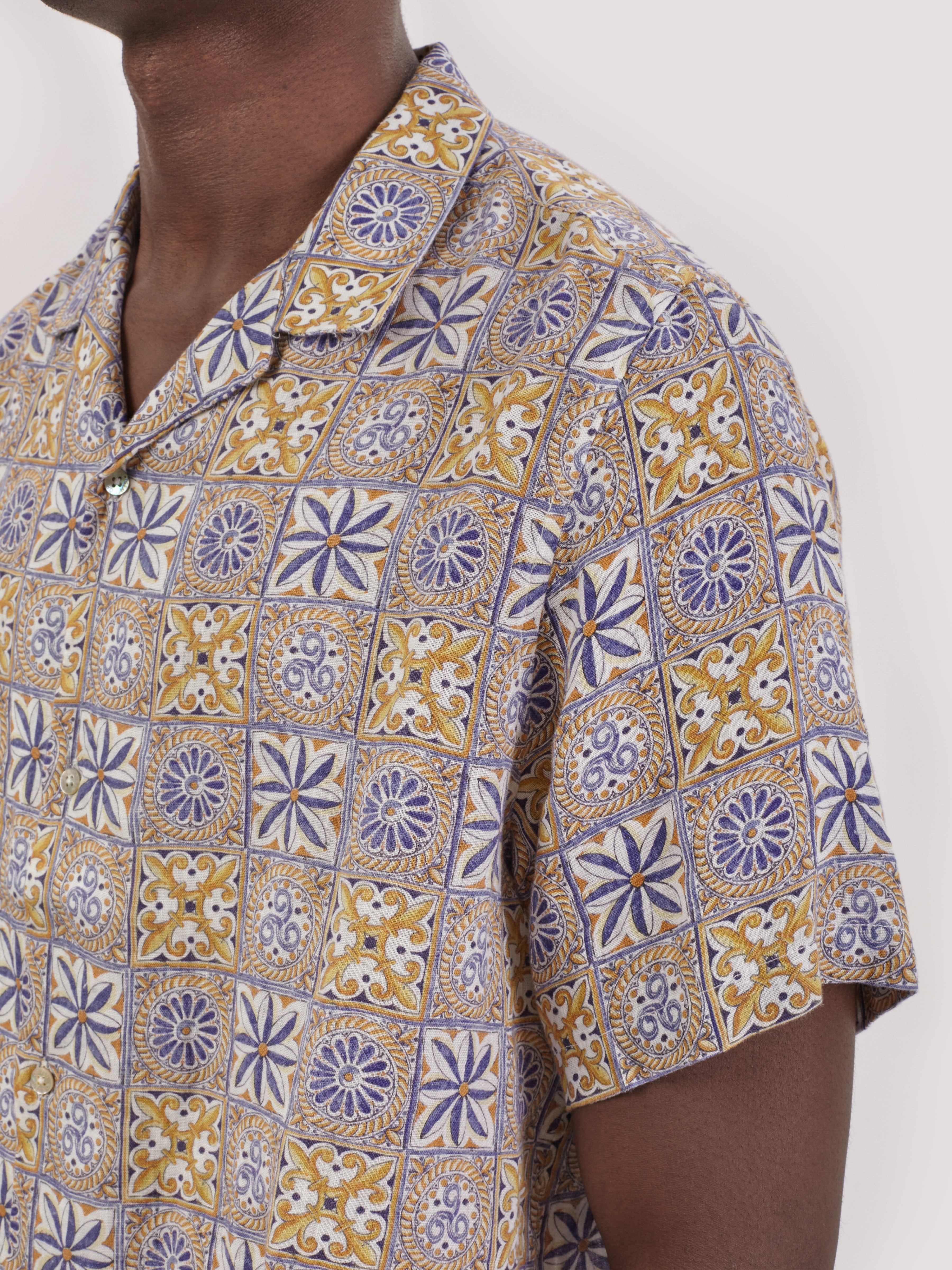 CAMICIA TILES CAPRI M.CORTA LIMITED EDIT