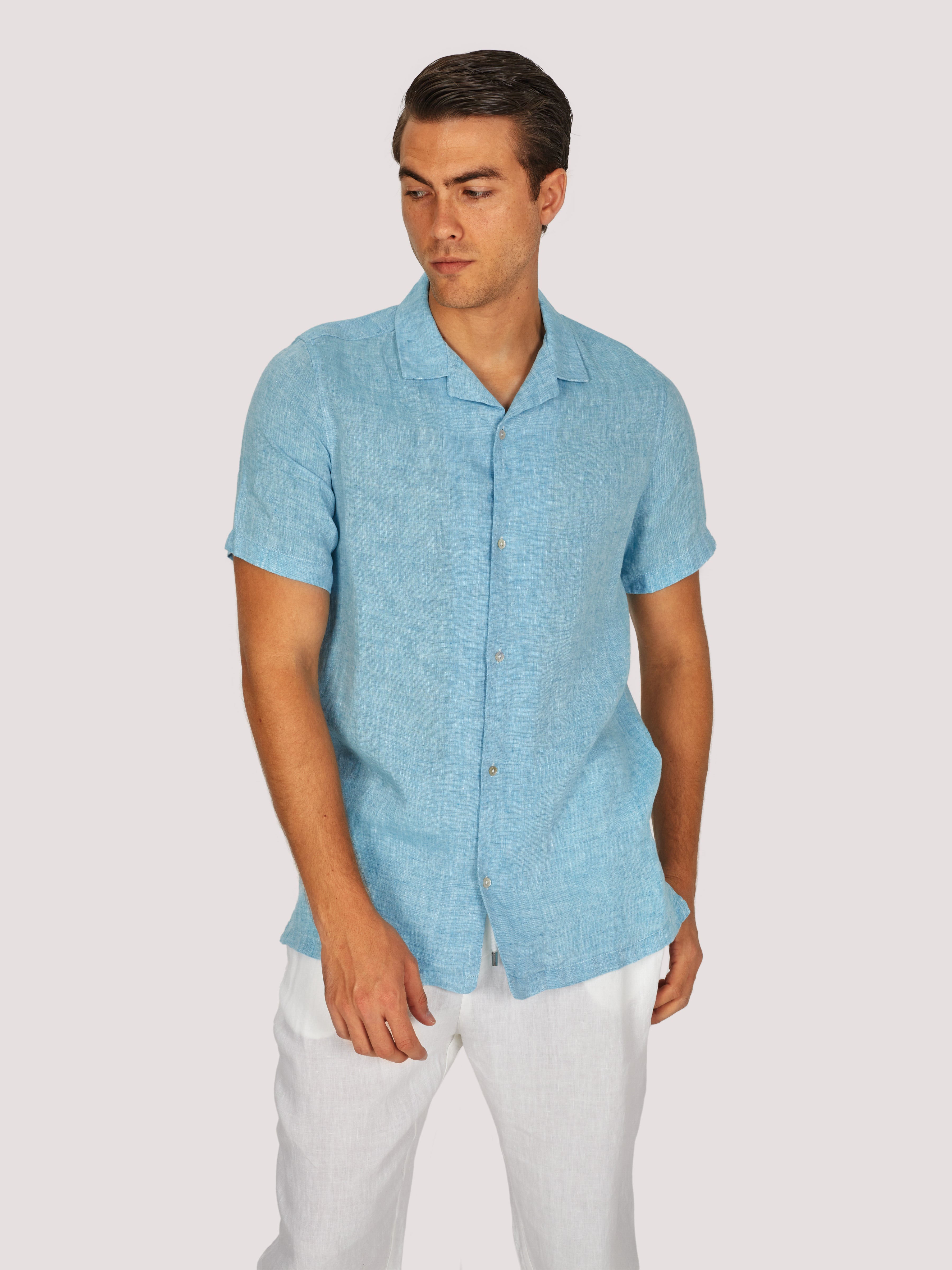 CAMICIA CAPRI M.CORTA LIMITED EDITION TURCHESE