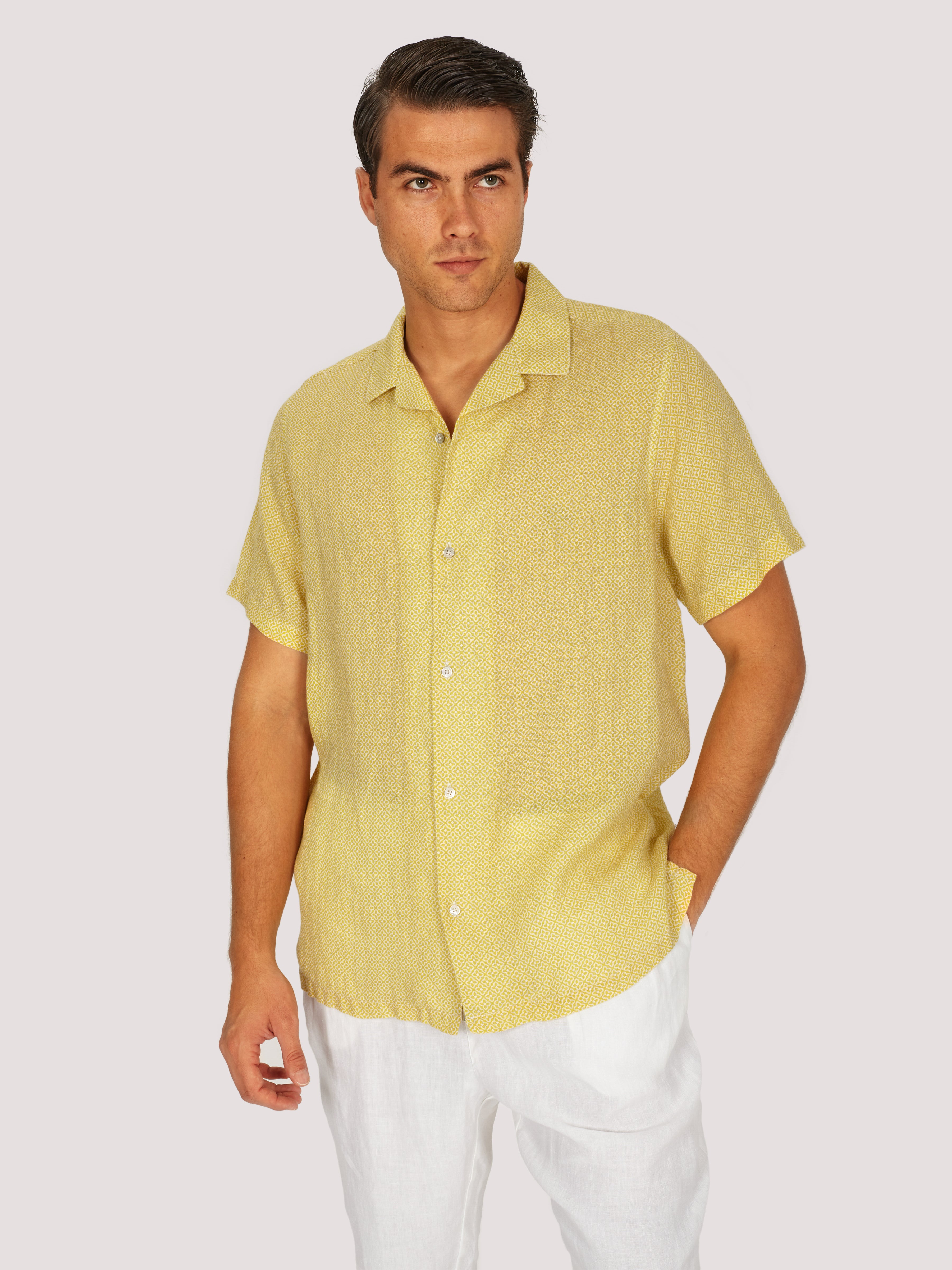 CAMICIA FURORE M.CORTA GIALLO