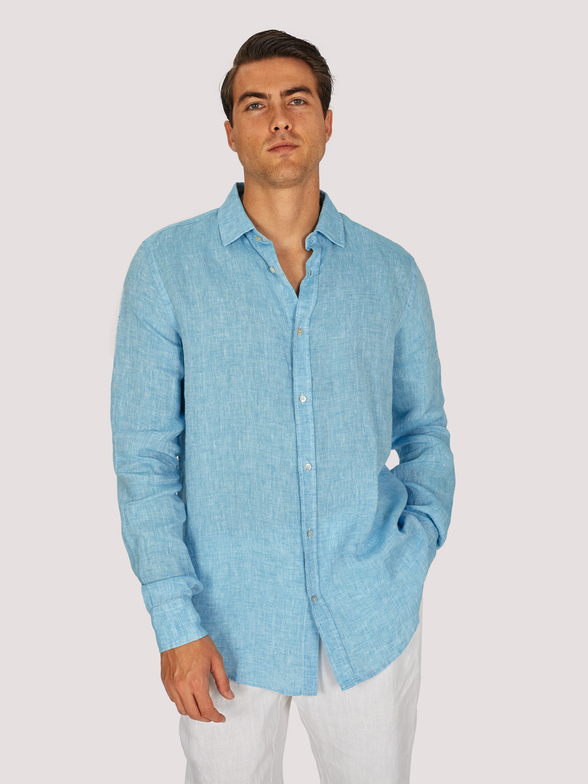 CAMICIA CAPRI MANICA LUNGA EDIZIONE LIM. TURCHESE