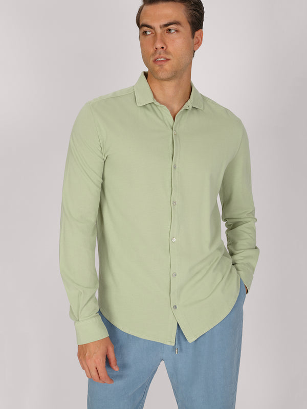 Camicia piqué verde